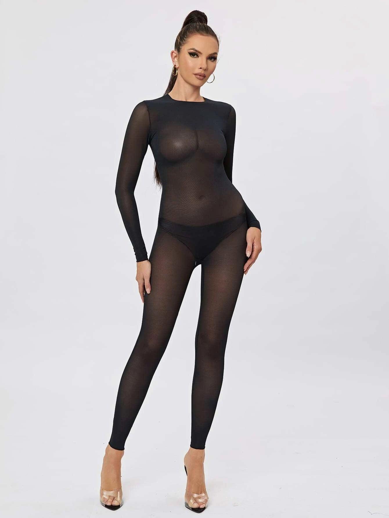 Bold And Ultra-Flattering Base Layer Catsuit-Comfy Jumpsuits