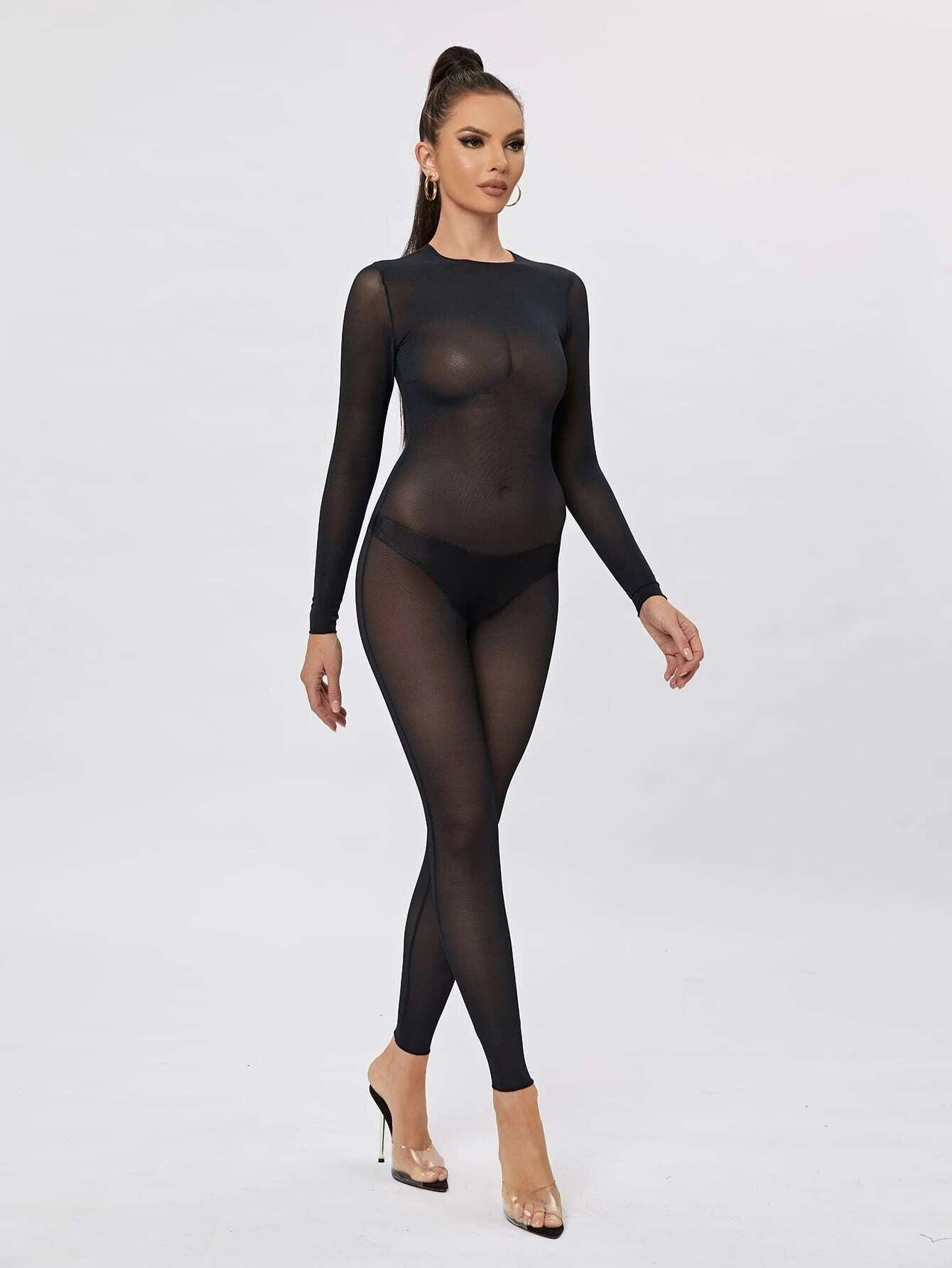 Bold And Ultra-Flattering Base Layer Catsuit-Comfy Jumpsuits