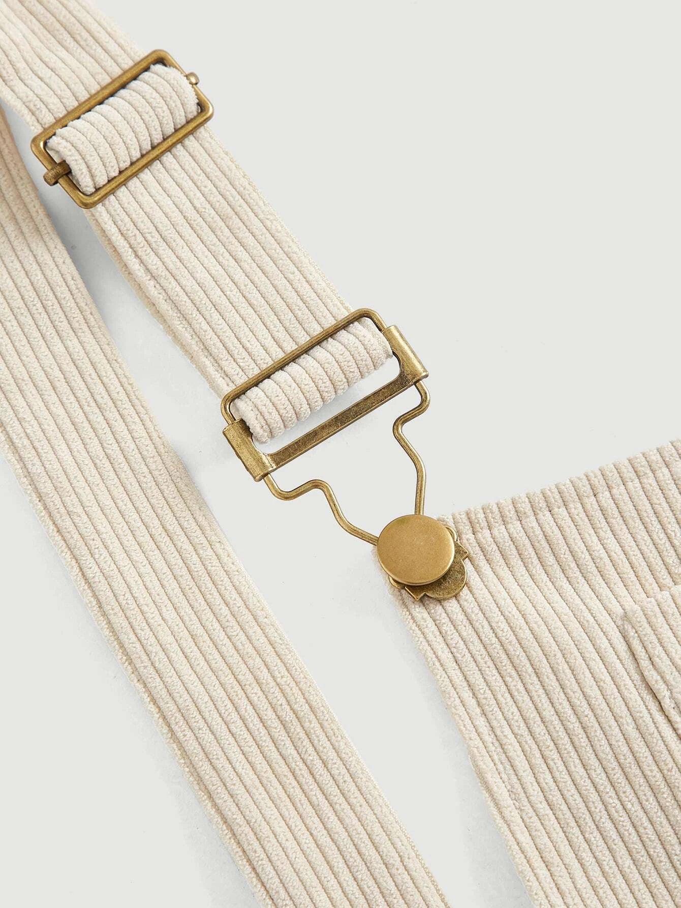 Mushroom Patched Overall Romper-Comfy Jumpsuits