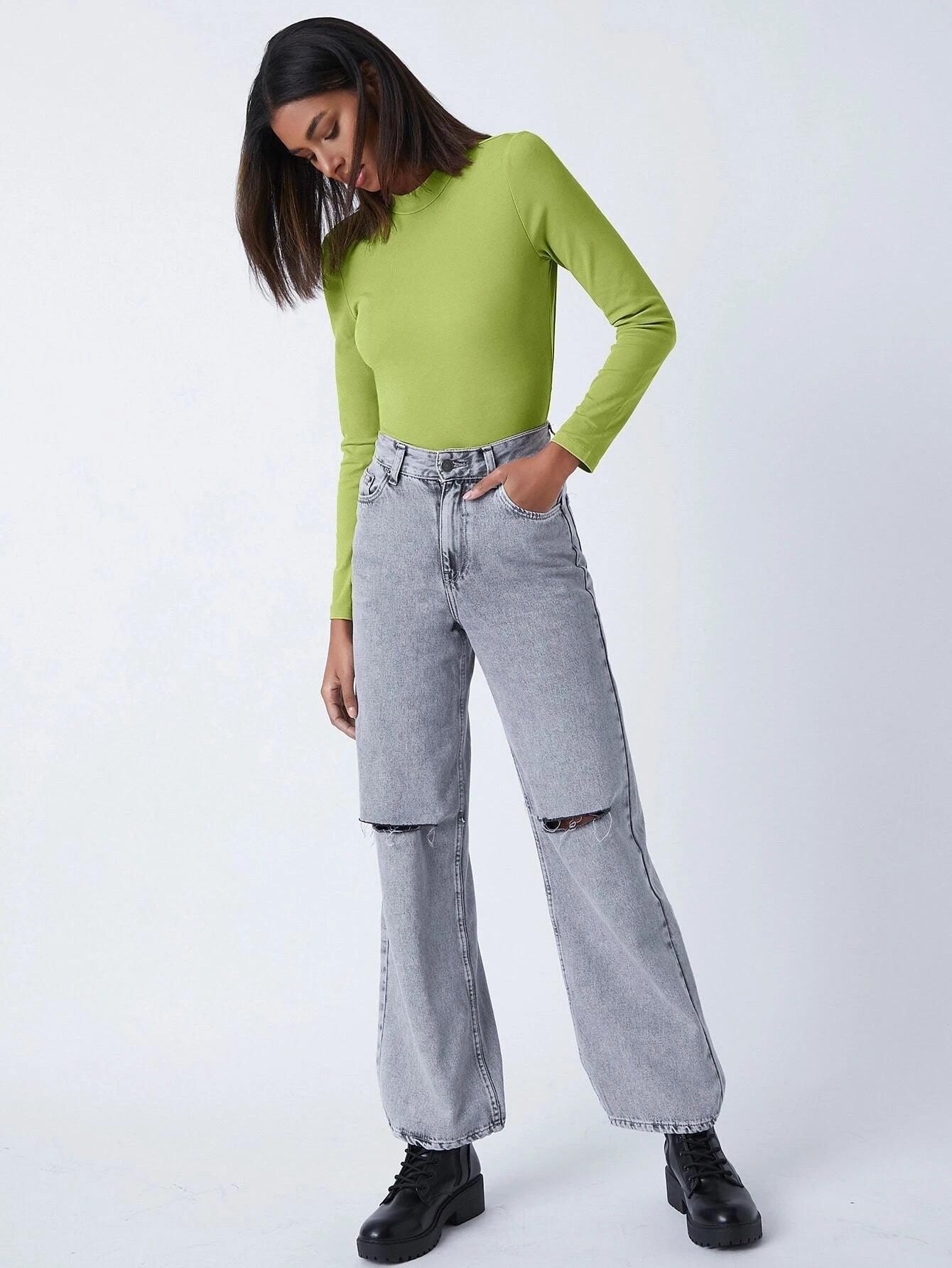 Mock-Neck Backless Bodysuit-Comfy Jumpsuits