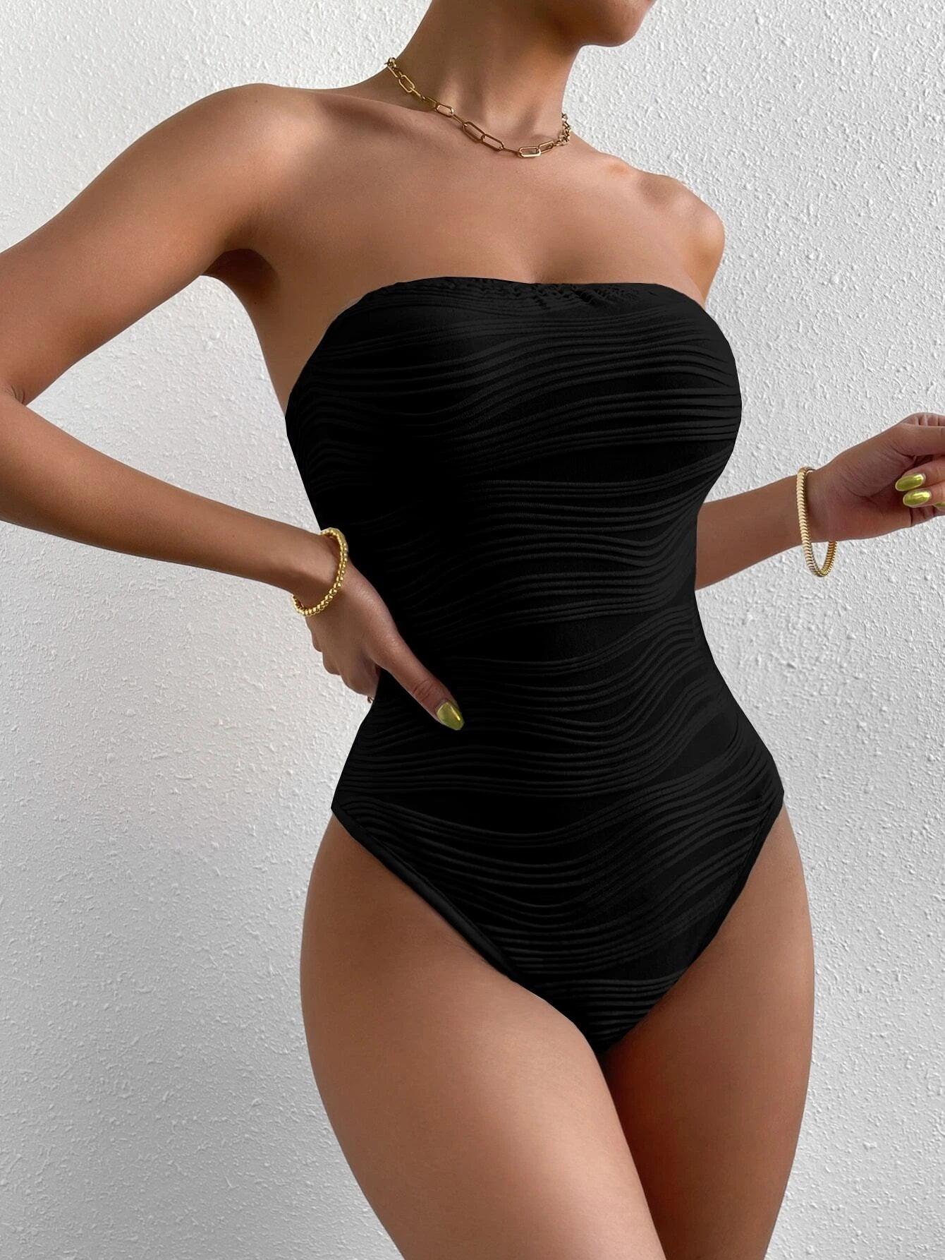 Strapless Neckline Bodysuit-Comfy Jumpsuits