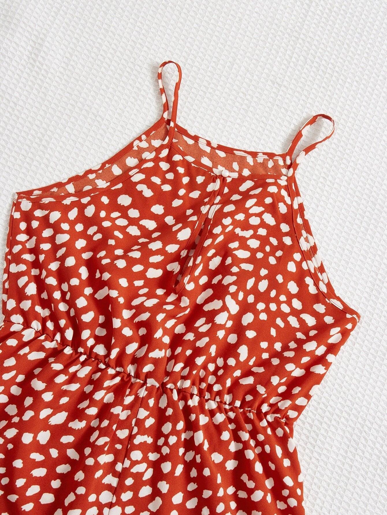 High Waist Short Cami Romper-Comfy Jumpsuits