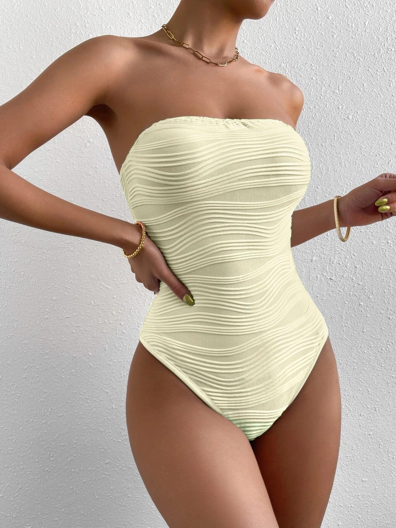 Strapless Neckline Bodysuit-Comfy Jumpsuits