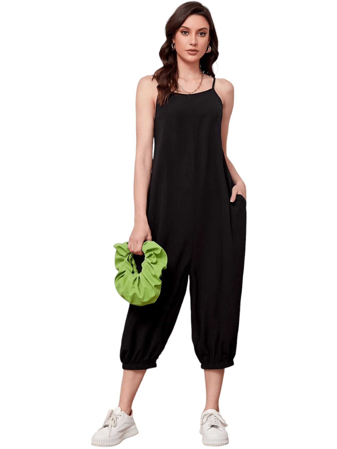 Spaghetti Neck Cami Jumpsuit-Comfy Jumpsuits