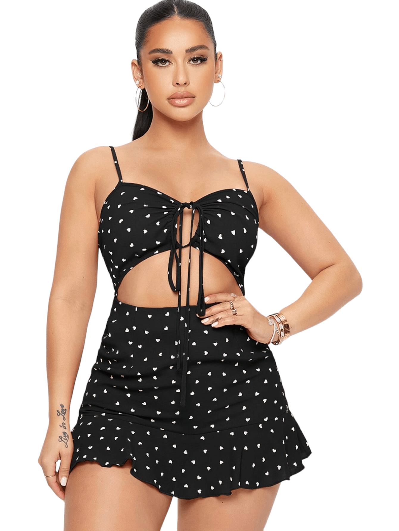 Printed Tie Front Short Romper-Comfy Jumpsuits