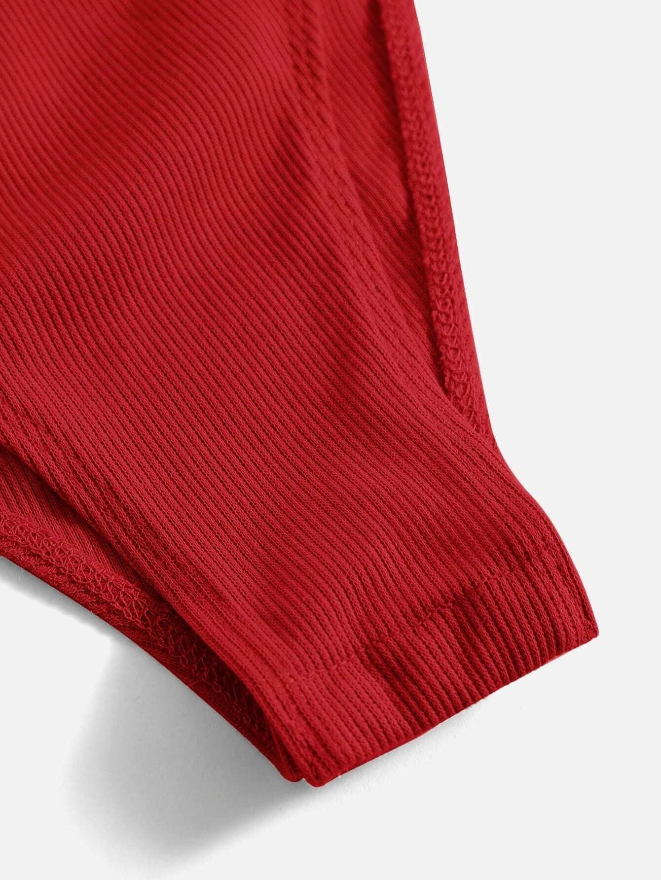 Solid Halter Bodysuit-Comfy Jumpsuits