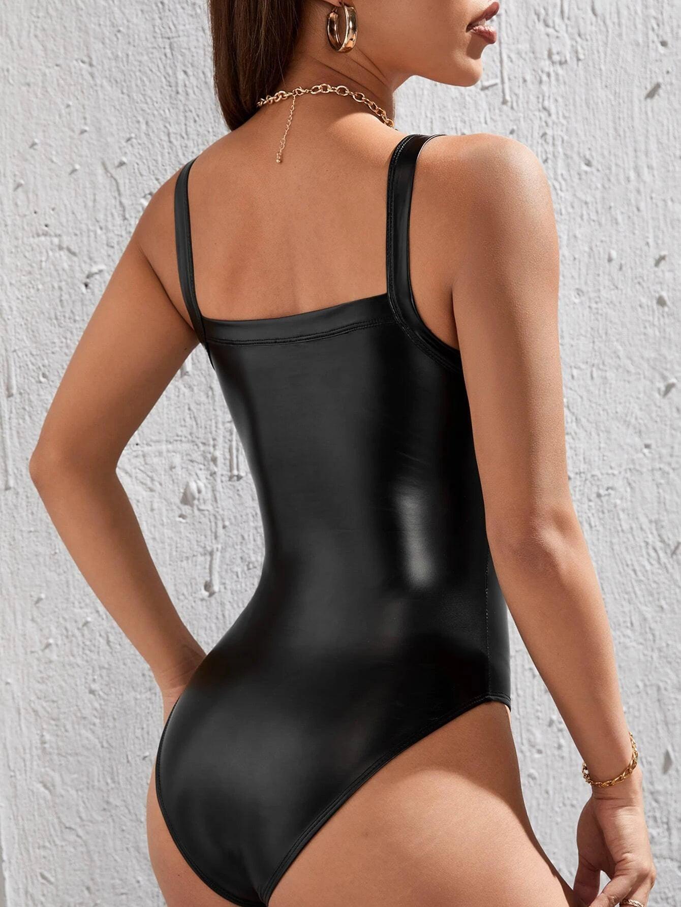 Sleeveless Cami Bodysuit-Comfy Jumpsuits