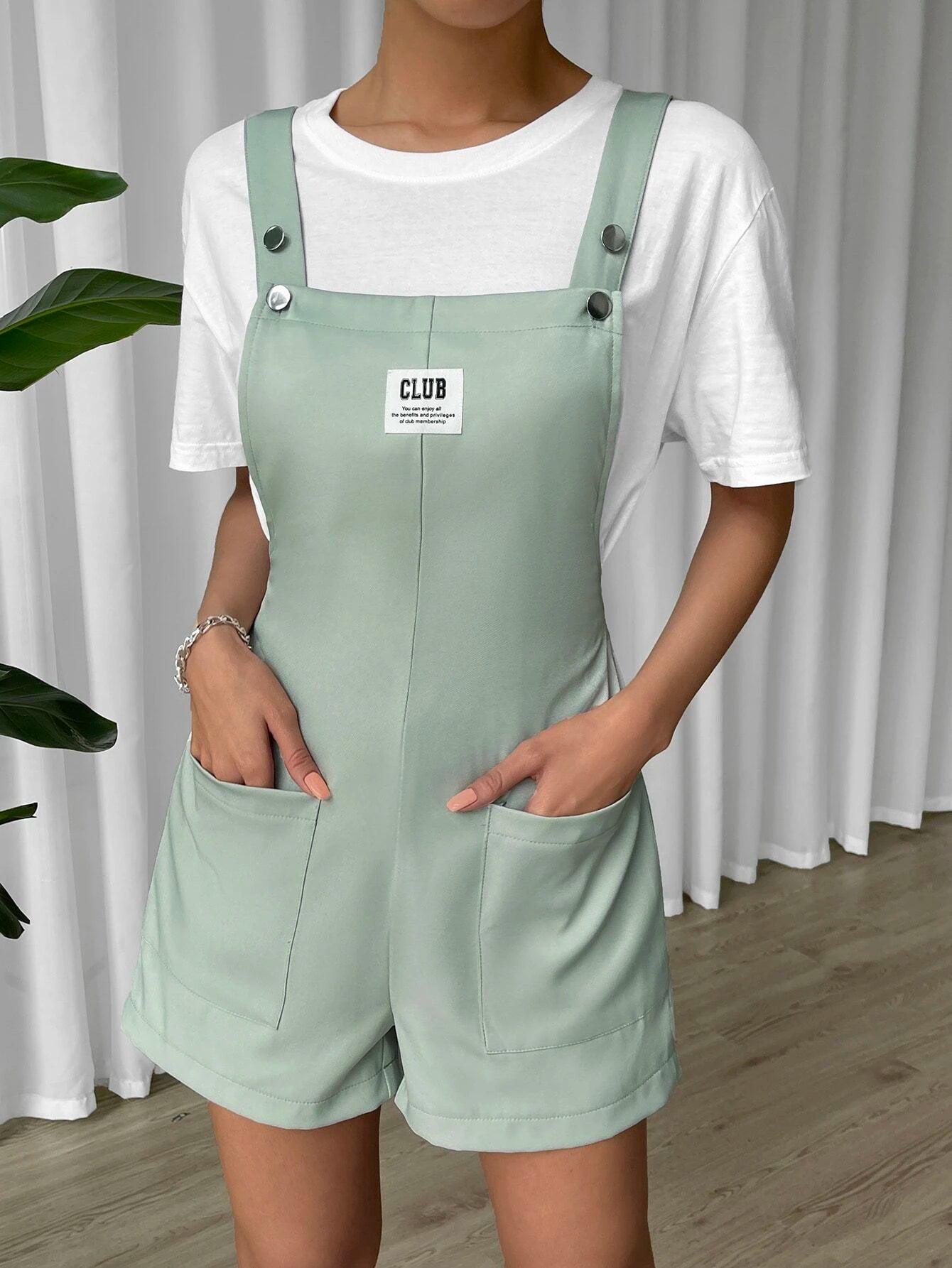 Dual Pocket Romper Without T-Shirt-Comfy Jumpsuits