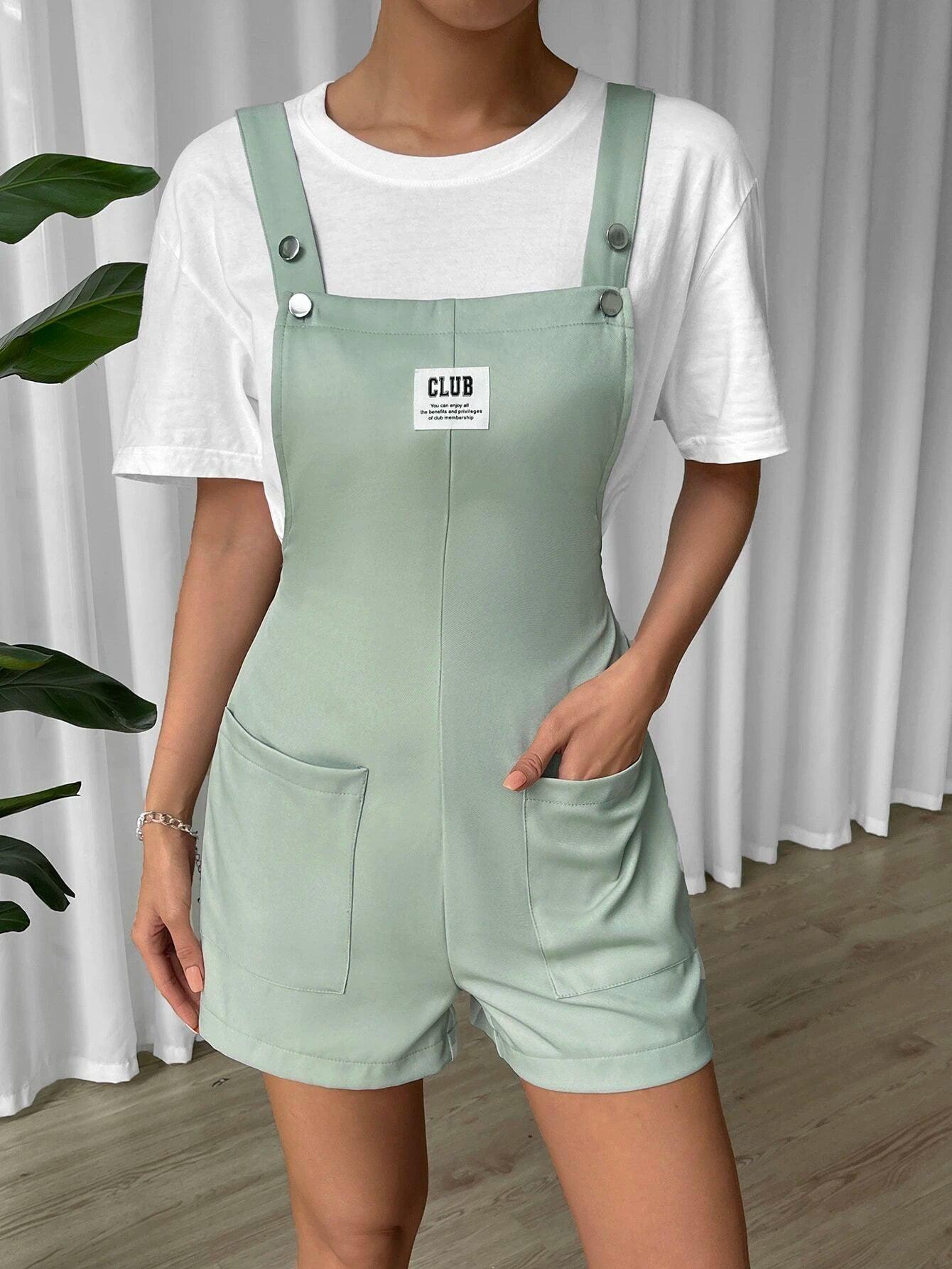 Dual Pocket Romper Without T-Shirt-Comfy Jumpsuits