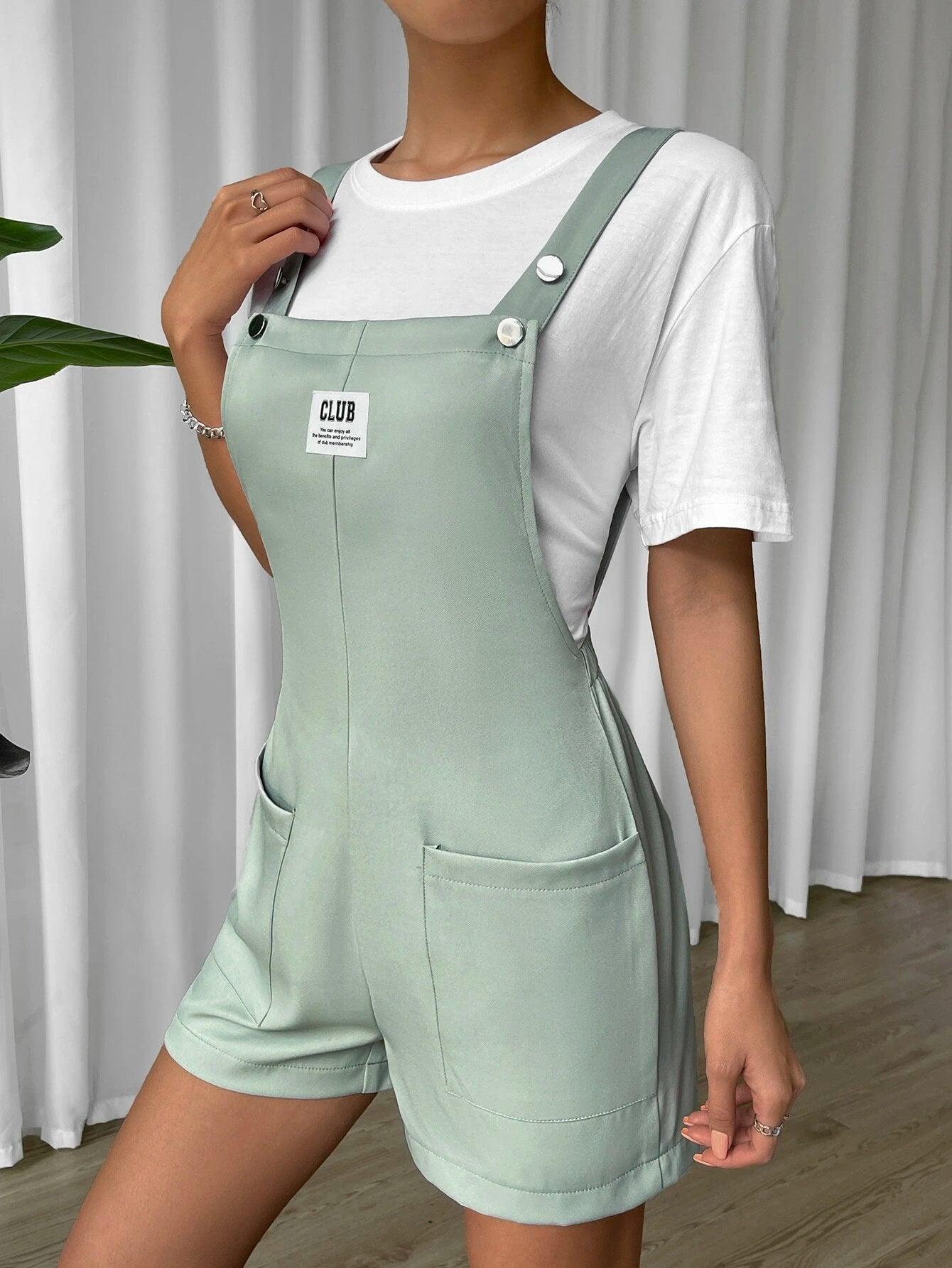 Dual Pocket Romper Without T-Shirt-Comfy Jumpsuits