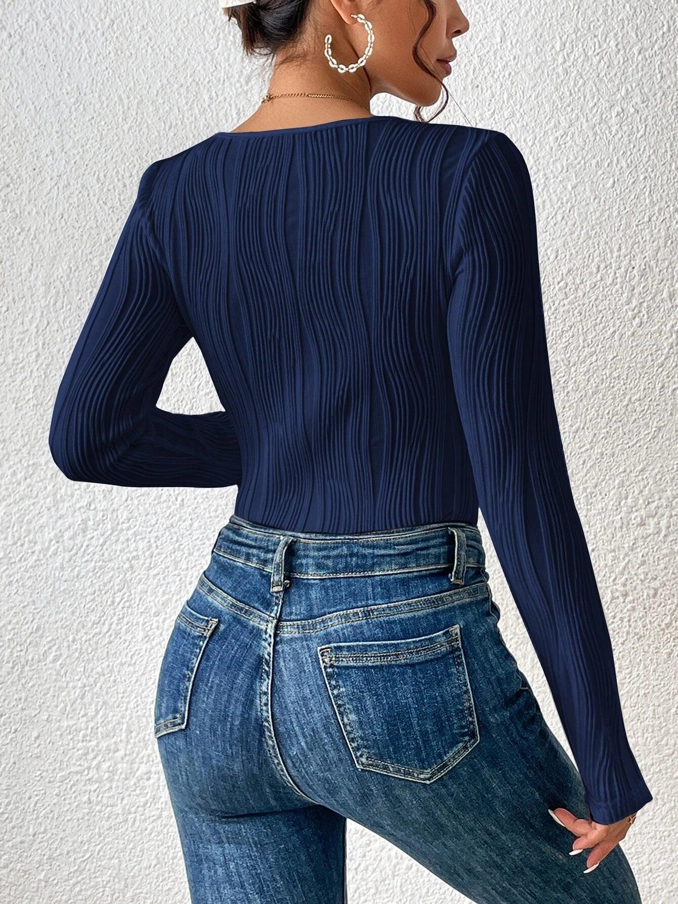 Square Neck Bodysuit-Comfy Jumpsuits