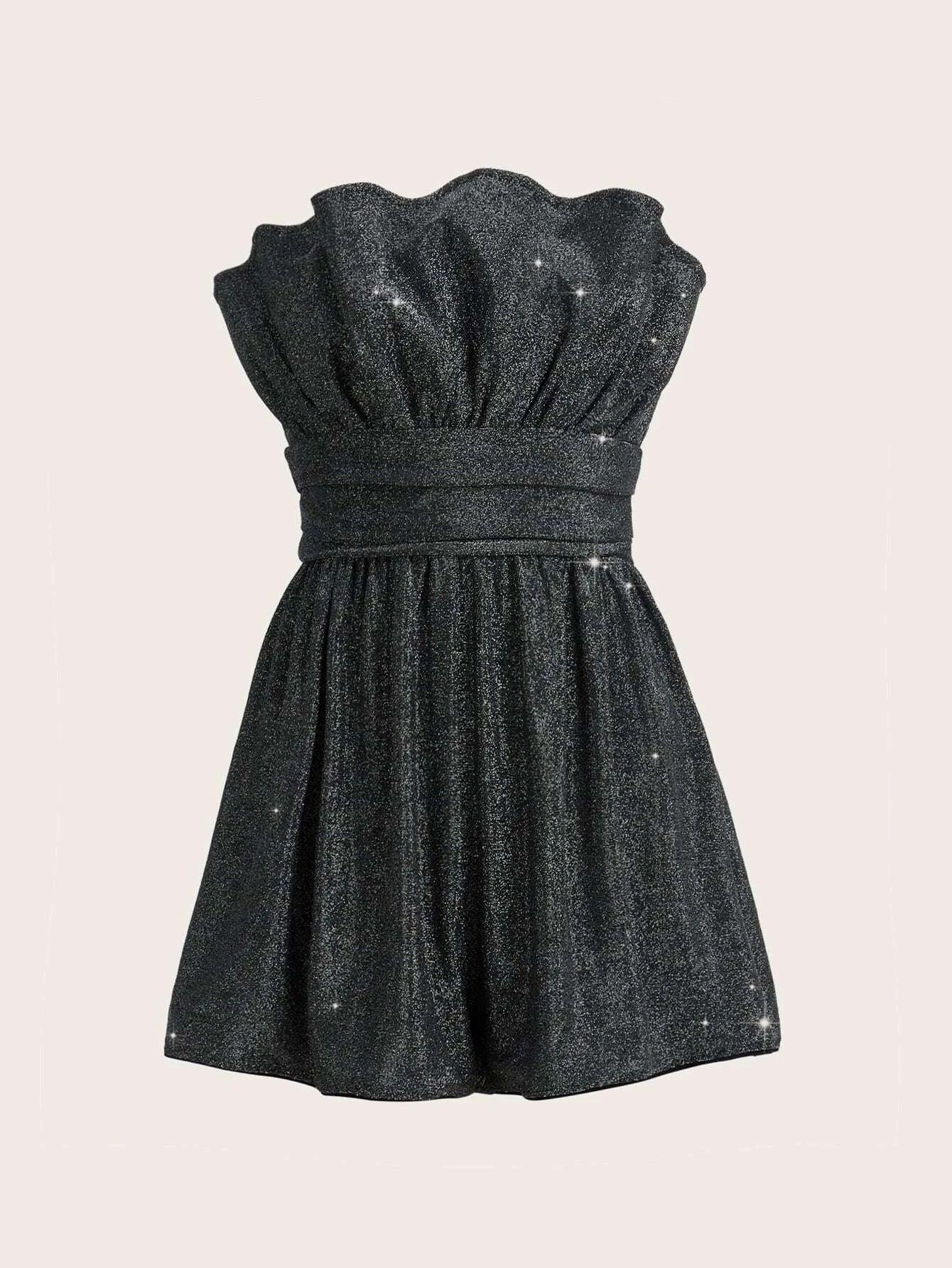 Ruched Tube Romper-Comfy Jumpsuits