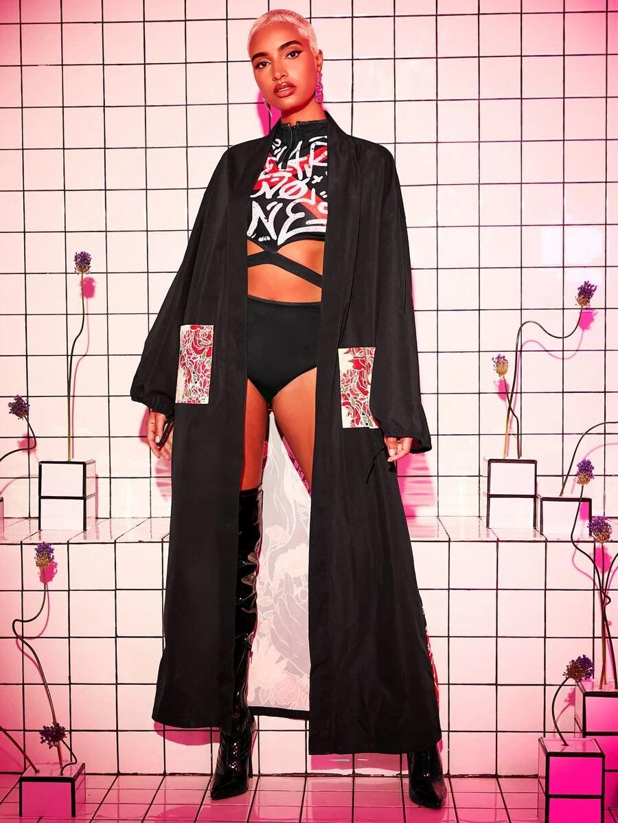 Graphic Cut Out Waist Tank Bodysuit-Comfy Jumpsuits