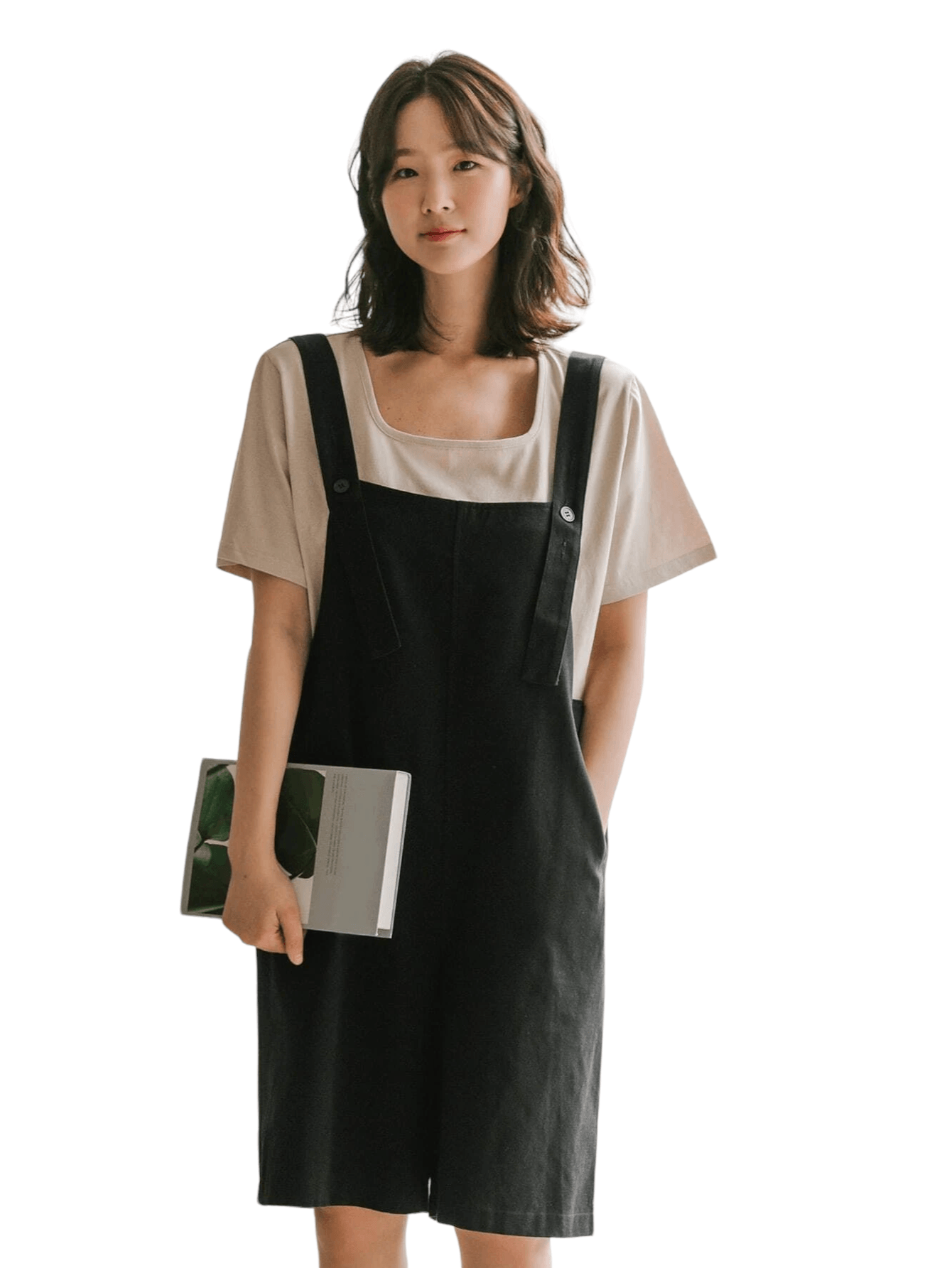 Solid Colored Overall Romper Without Tee-Comfy Jumpsuits