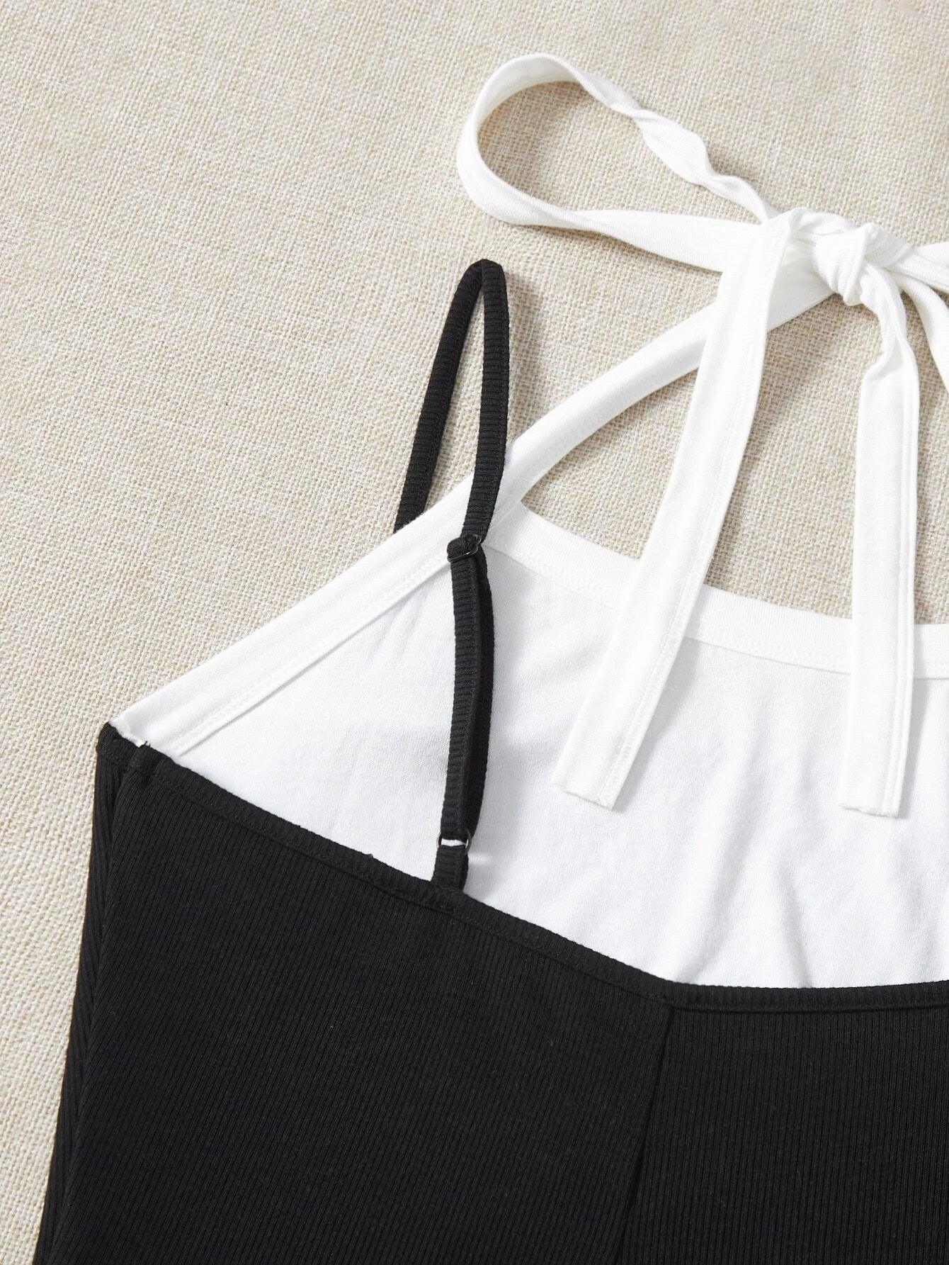 Balletcore Tie Sleeveless Unitard Romper-Comfy Jumpsuits