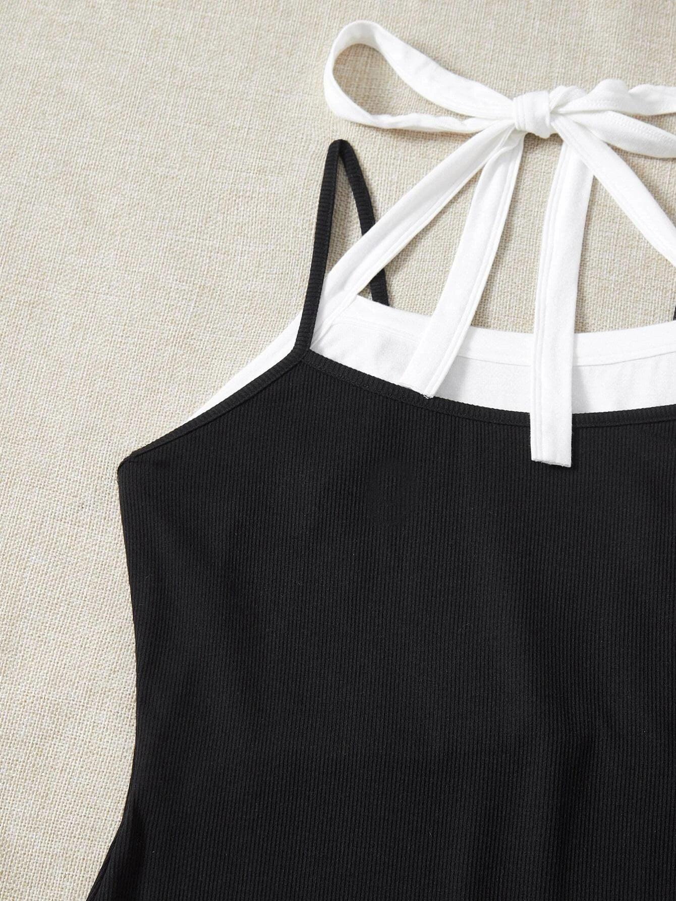 Balletcore Tie Sleeveless Unitard Romper-Comfy Jumpsuits
