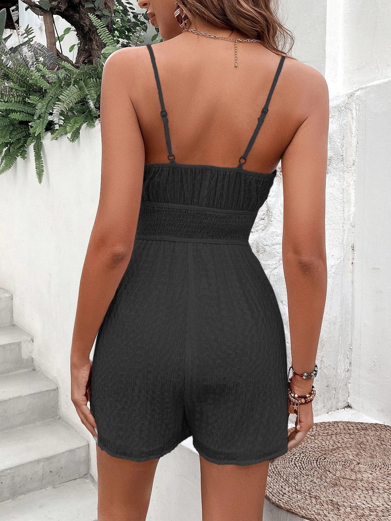 Neck Cami Romper-Comfy Jumpsuits