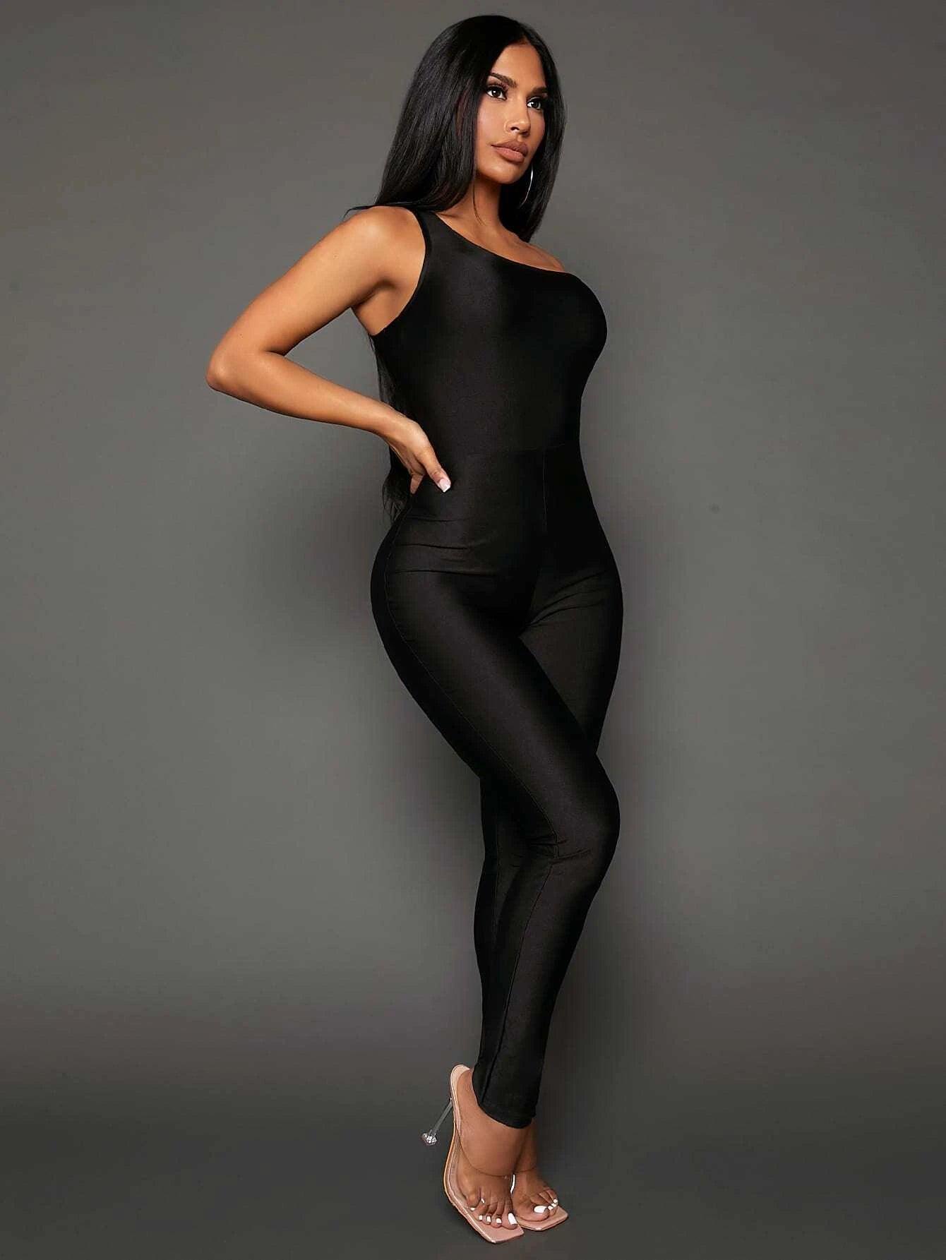 Solid Colored Unitard Jumpsuit-Comfy Jumpsuits