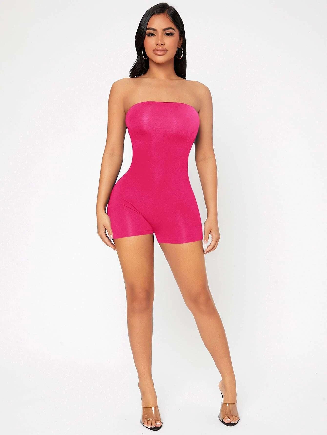 Backless Tube Unitard Romper-Comfy Jumpsuits