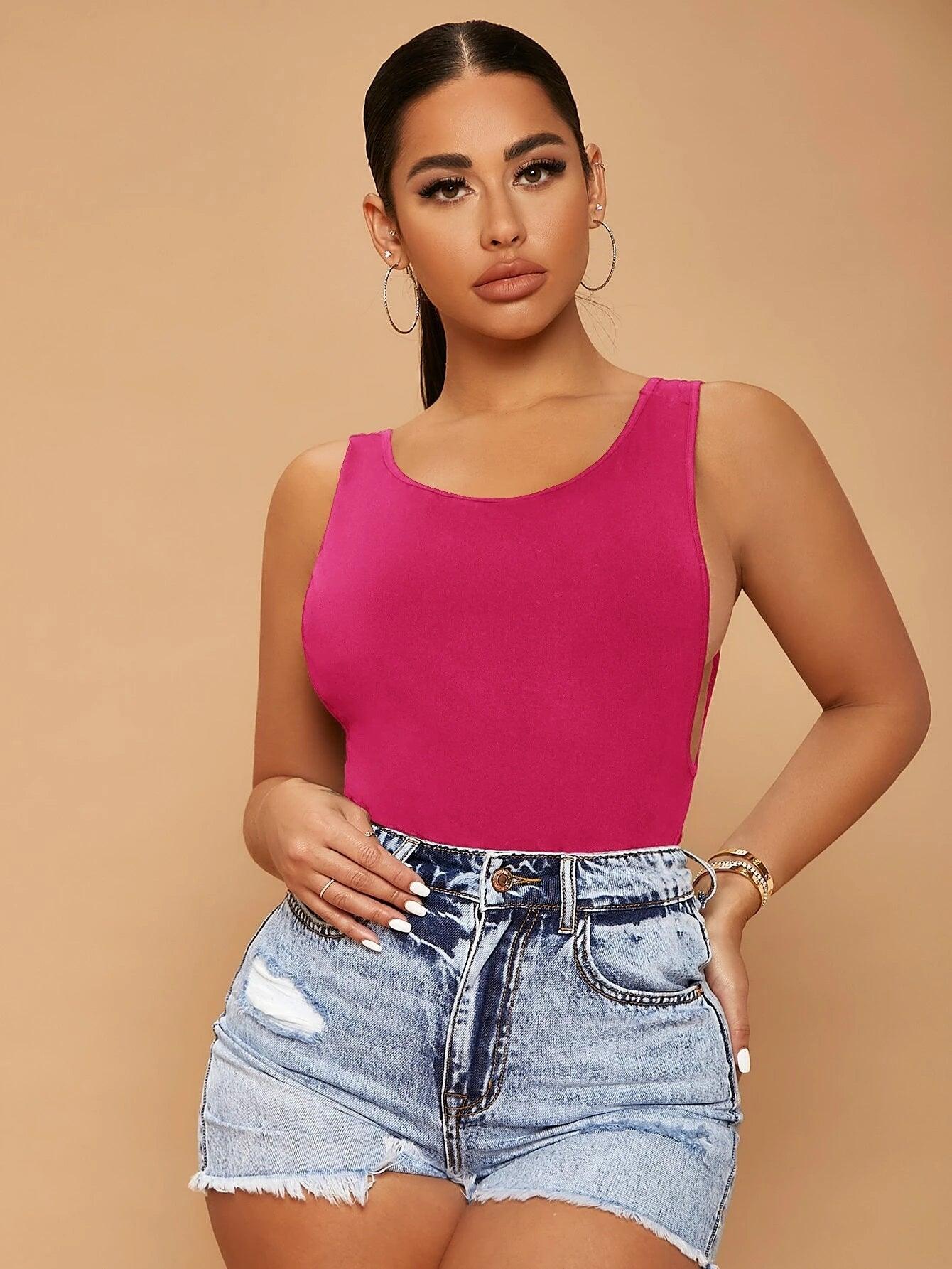 Backless Slim Fit Bodysuit-Comfy Jumpsuits