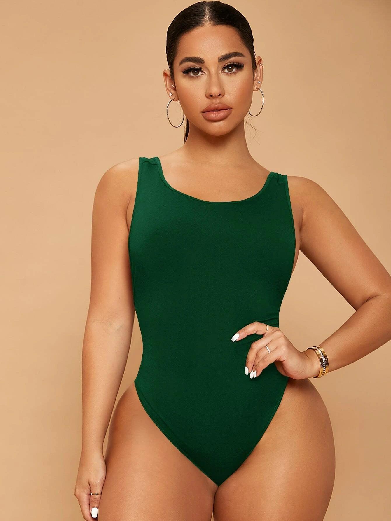 Backless Slim Fit Bodysuit-Comfy Jumpsuits