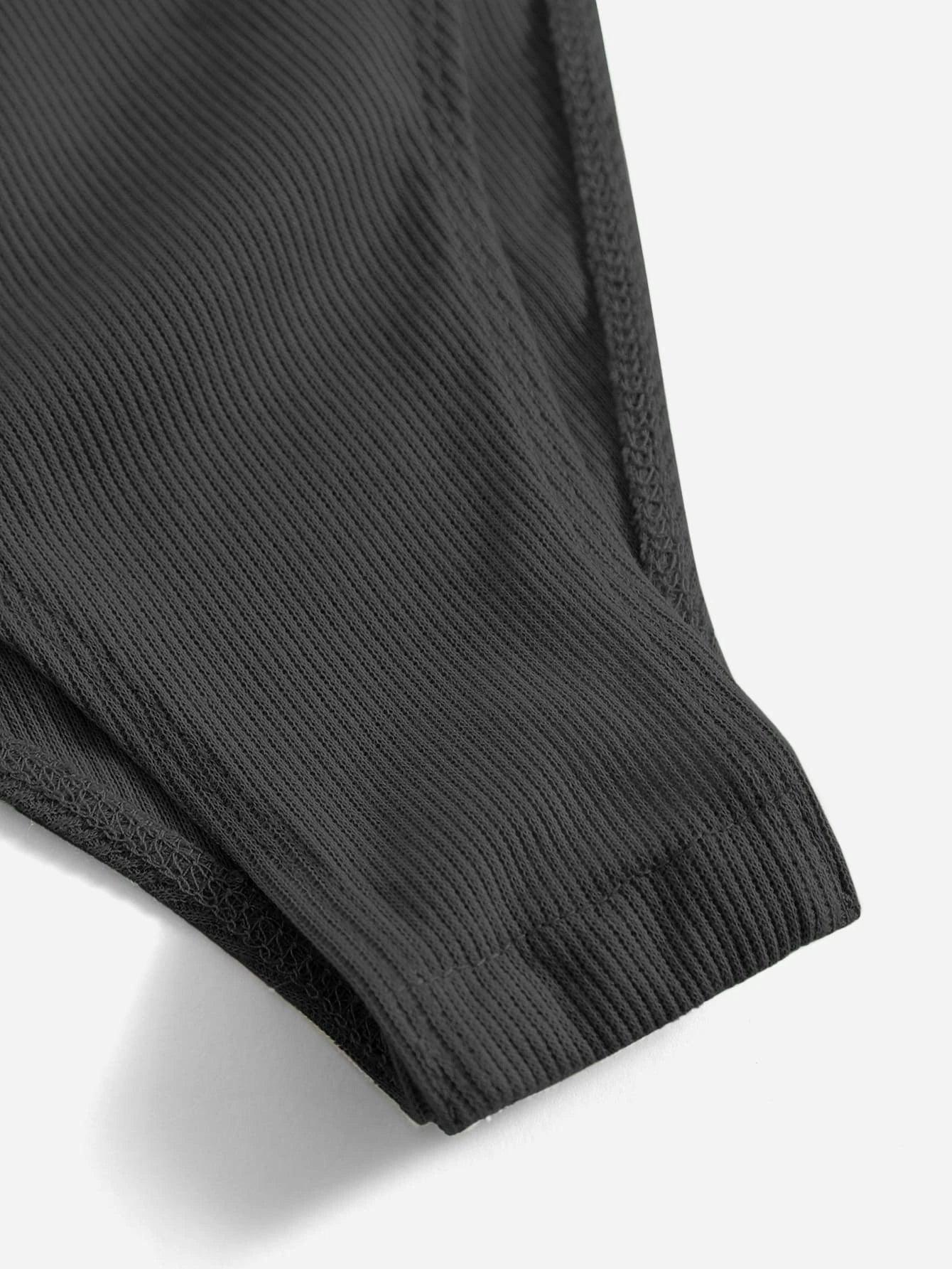 Solid Halter Bodysuit-Comfy Jumpsuits