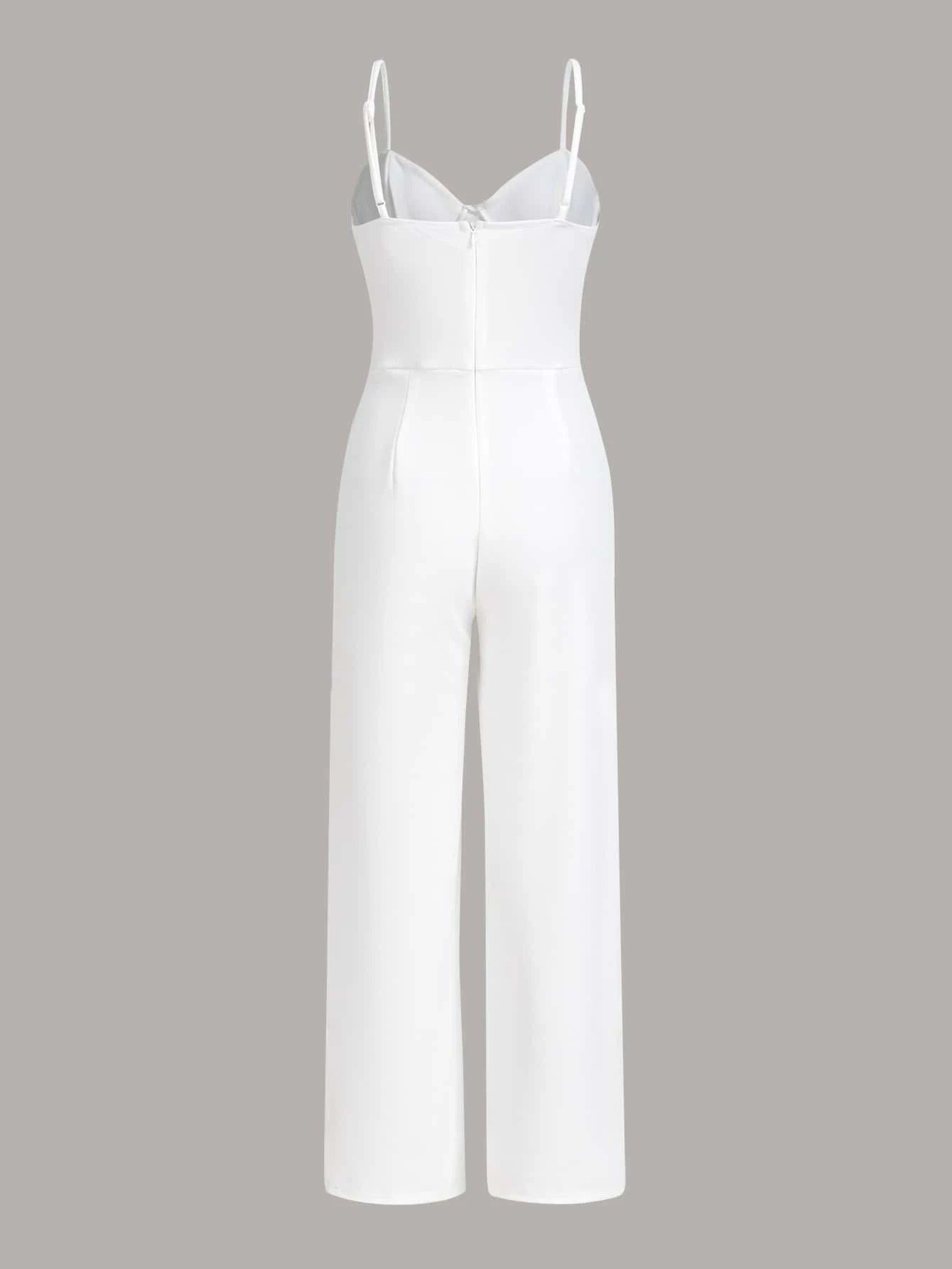 Split Hem Cami Jumpsuit-Comfy Jumpsuits