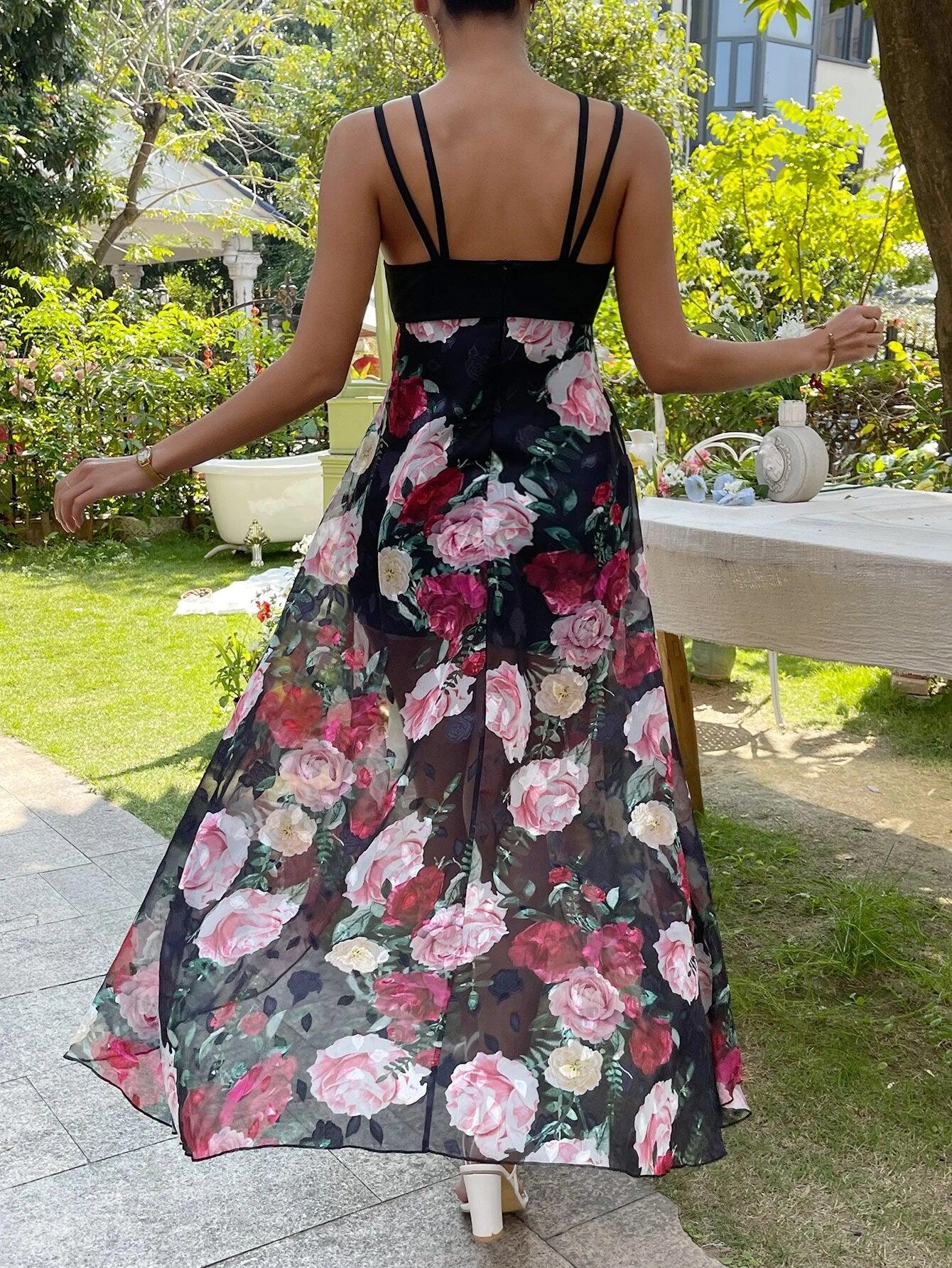 Floral Print Boho Cami Romper-Comfy Jumpsuits