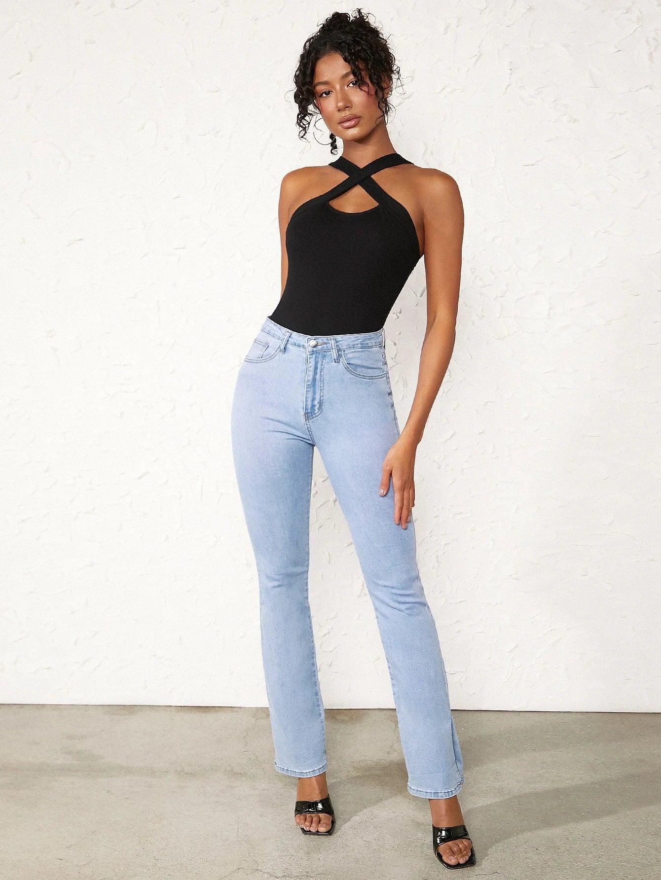 Sleeveless Crisscross Bodysuit-Comfy Jumpsuits