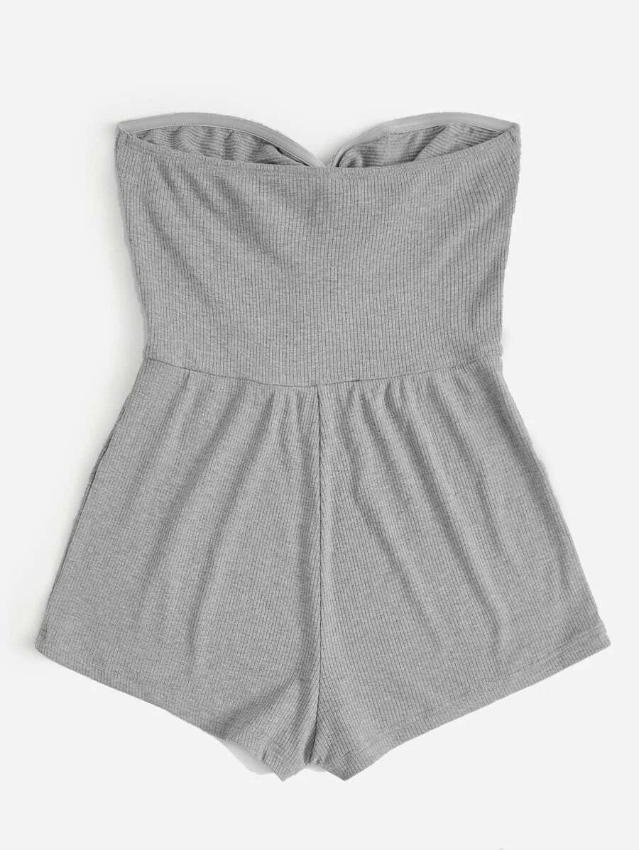 Twist Front Tube Romper-Comfy Jumpsuits