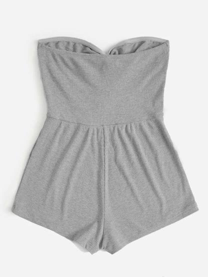 Twist Front Tube Romper-Comfy Jumpsuits