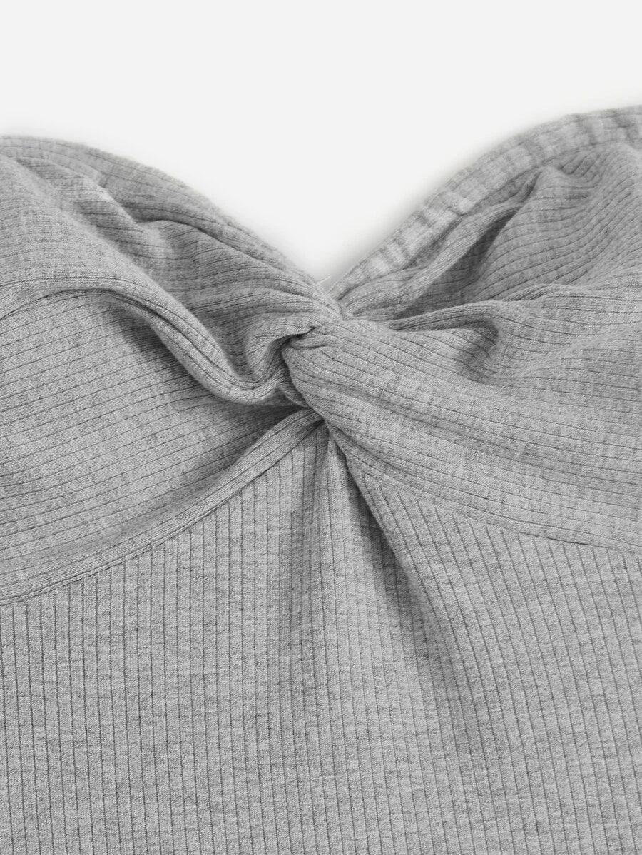 Twist Front Tube Romper-Comfy Jumpsuits