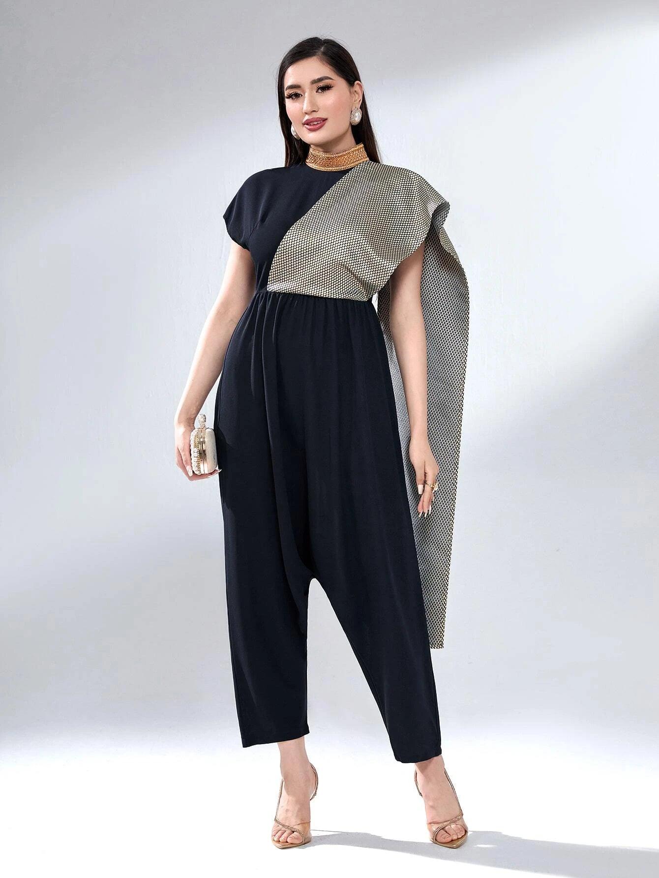 Elegant Batwing Sleeve Jumpsuit-Comfy Jumpsuits