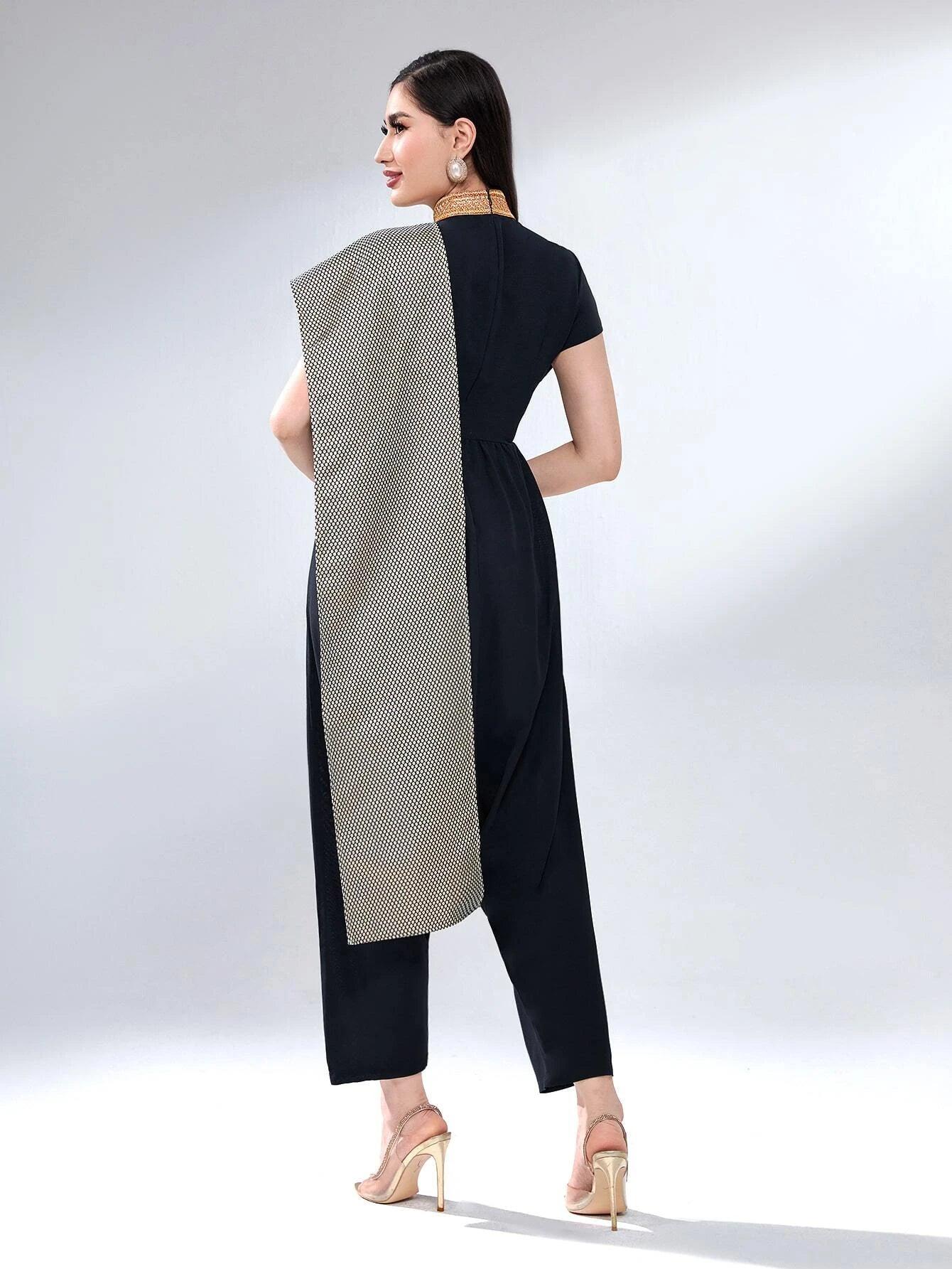 Elegant Batwing Sleeve Jumpsuit-Comfy Jumpsuits