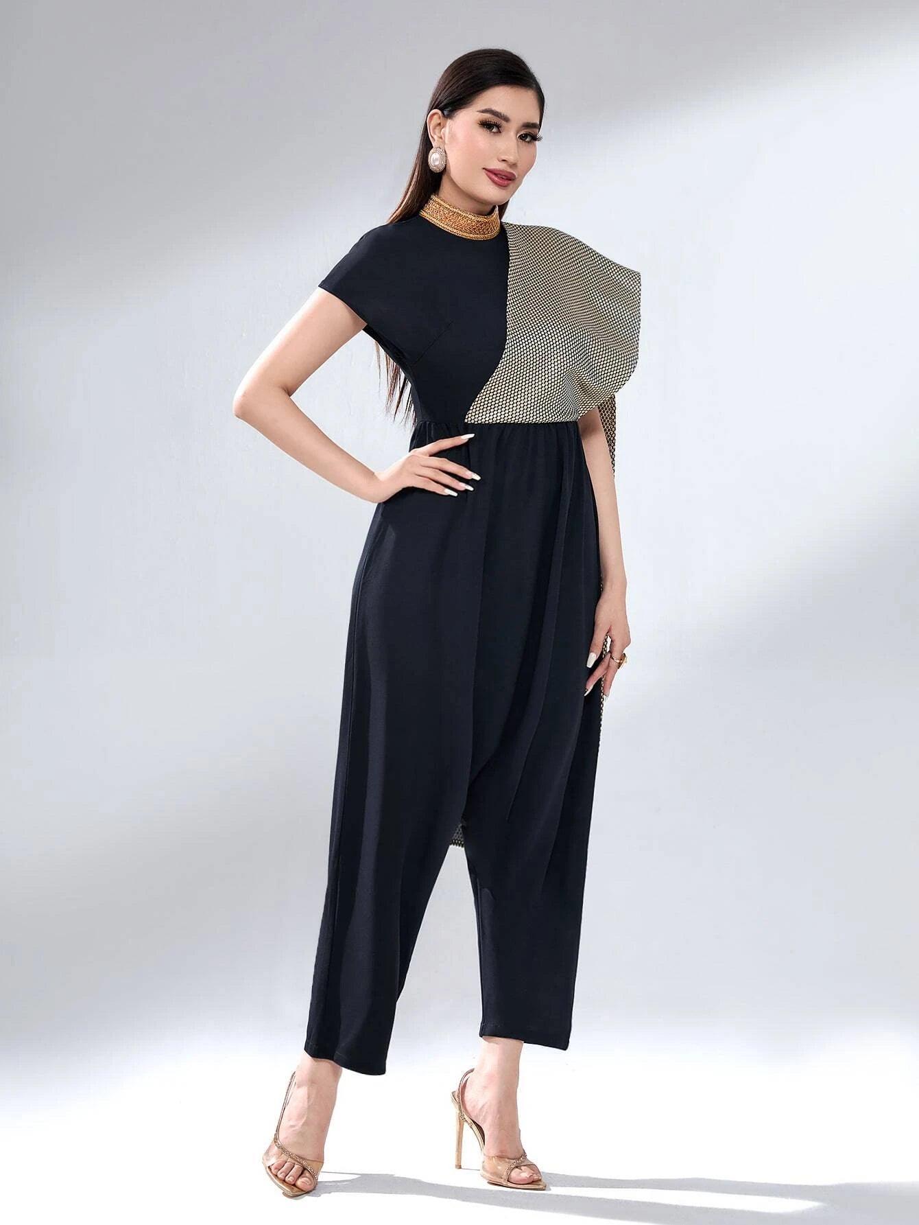 Elegant Batwing Sleeve Jumpsuit-Comfy Jumpsuits