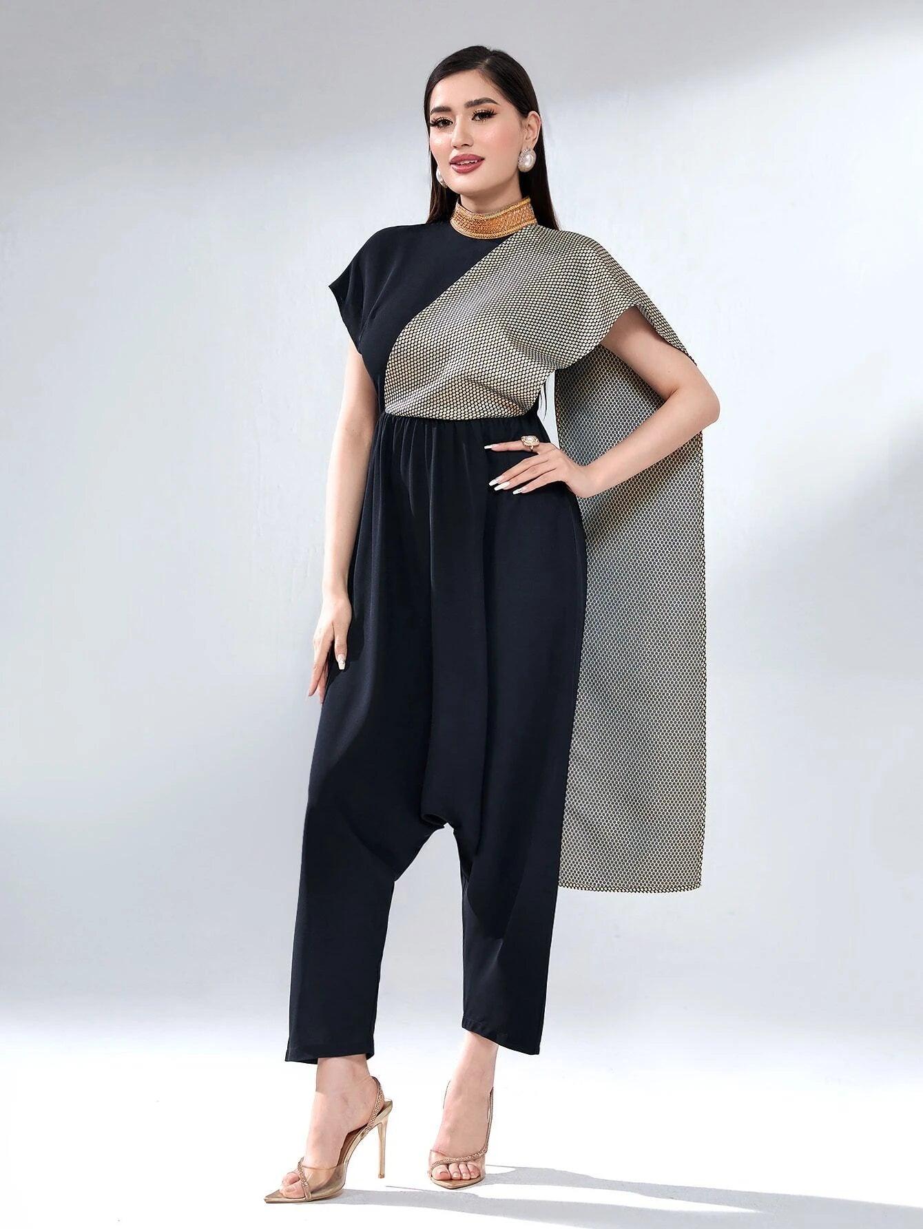 Elegant Batwing Sleeve Jumpsuit-Comfy Jumpsuits
