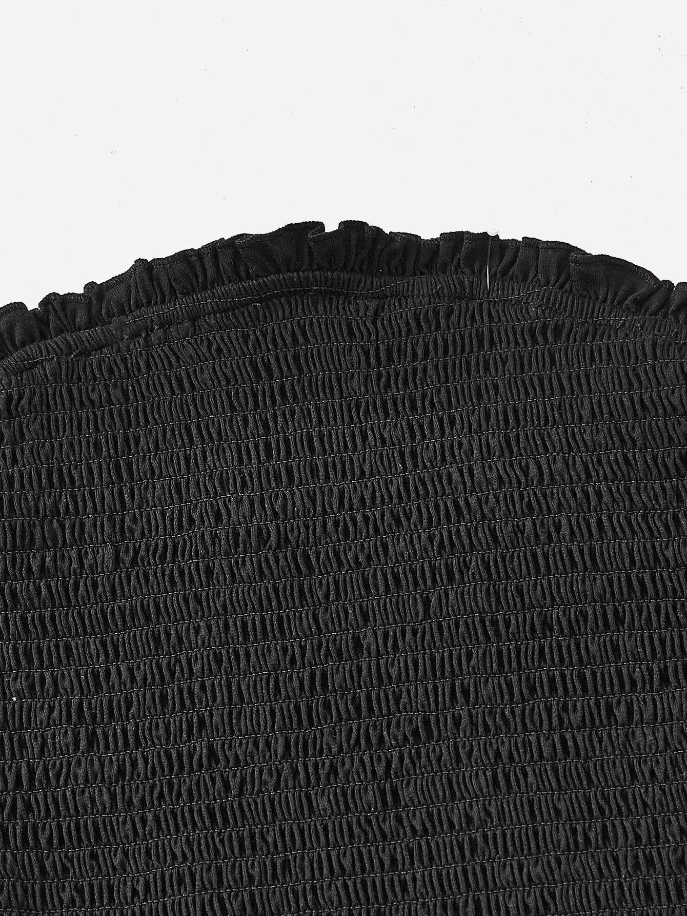 Frill Trim Tube Romper-Comfy Jumpsuits