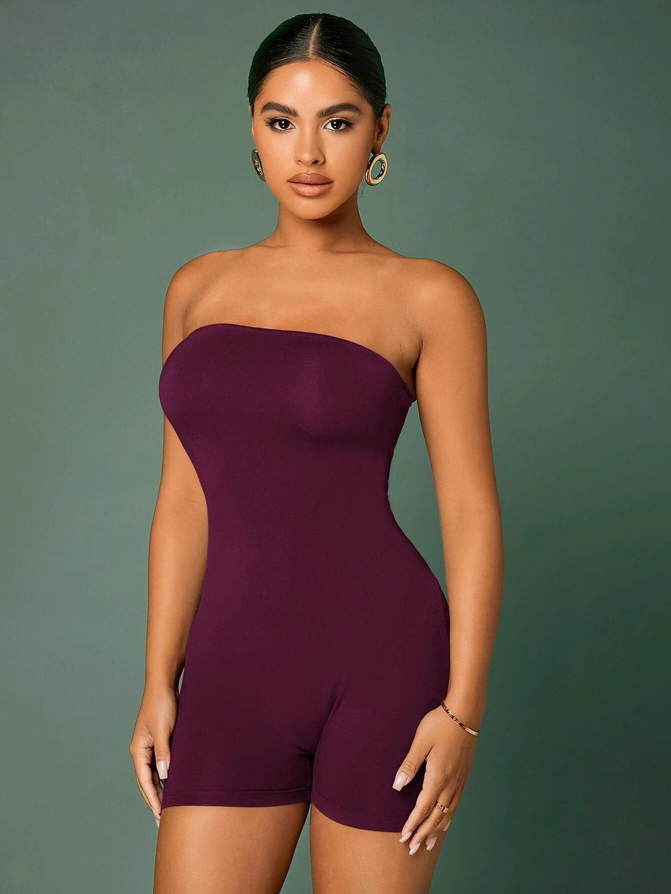 Backless Tube Unitard Romper-Comfy Jumpsuits