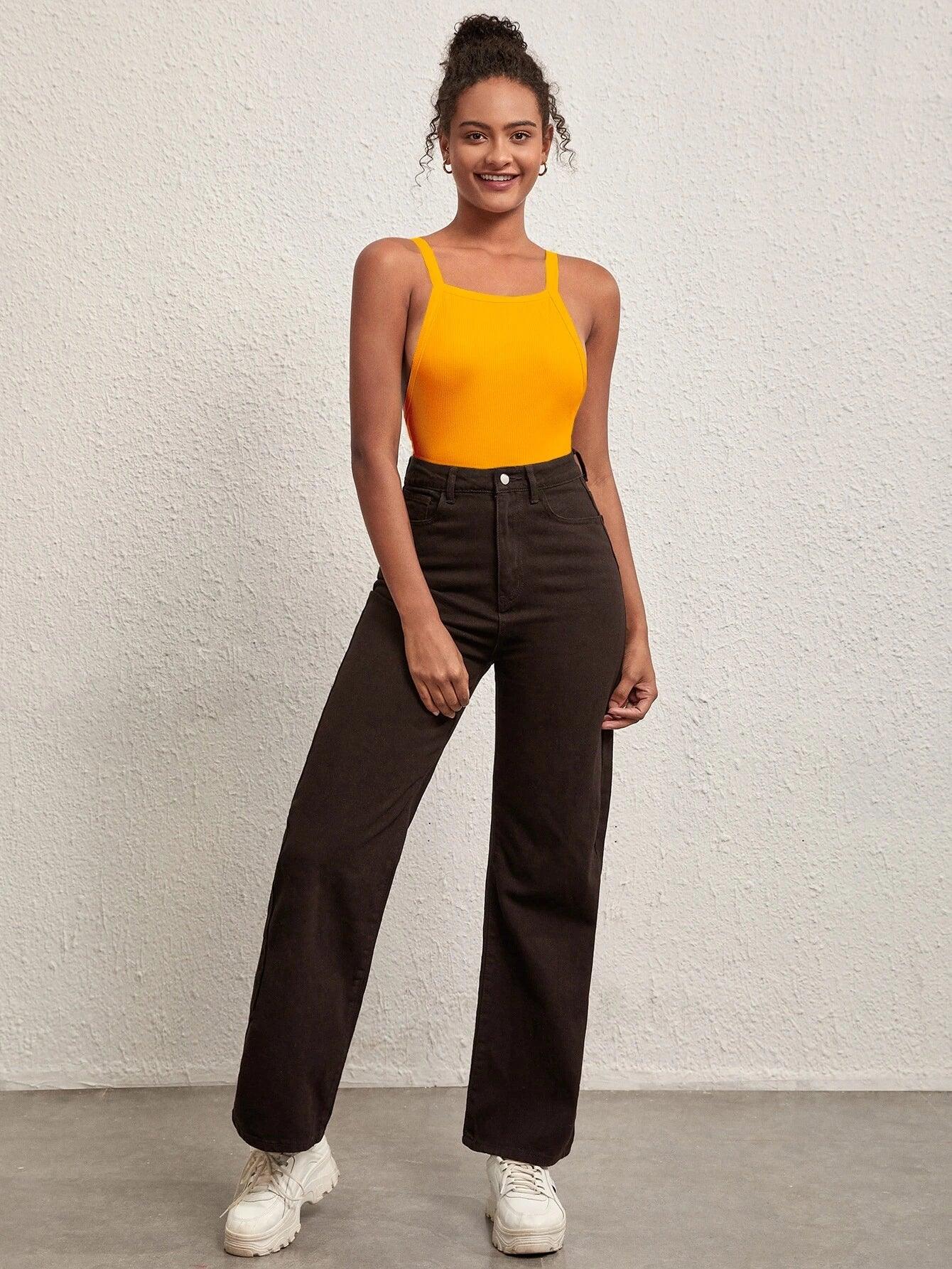 Sleeveless Cami Bodysuit-Comfy Jumpsuits