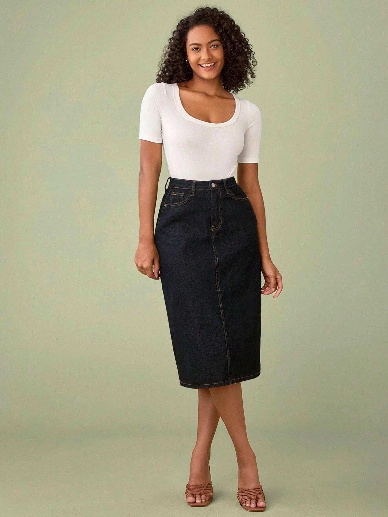 Cotton Solid Scoop Neck Ribbed Knit Bodysuit-Comfy Jumpsuits