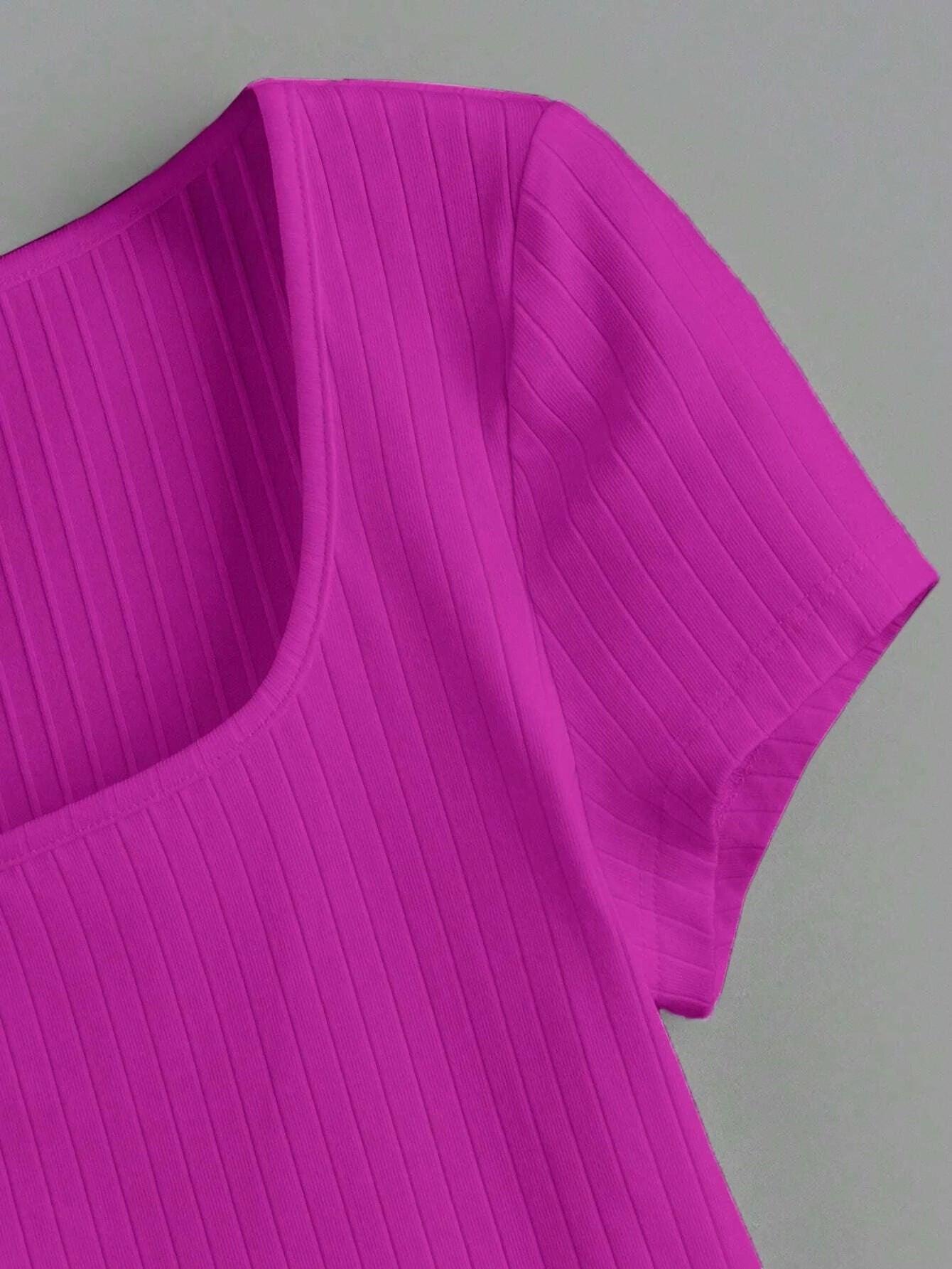 Neck Ribbed Bodysuit-Comfy Jumpsuits