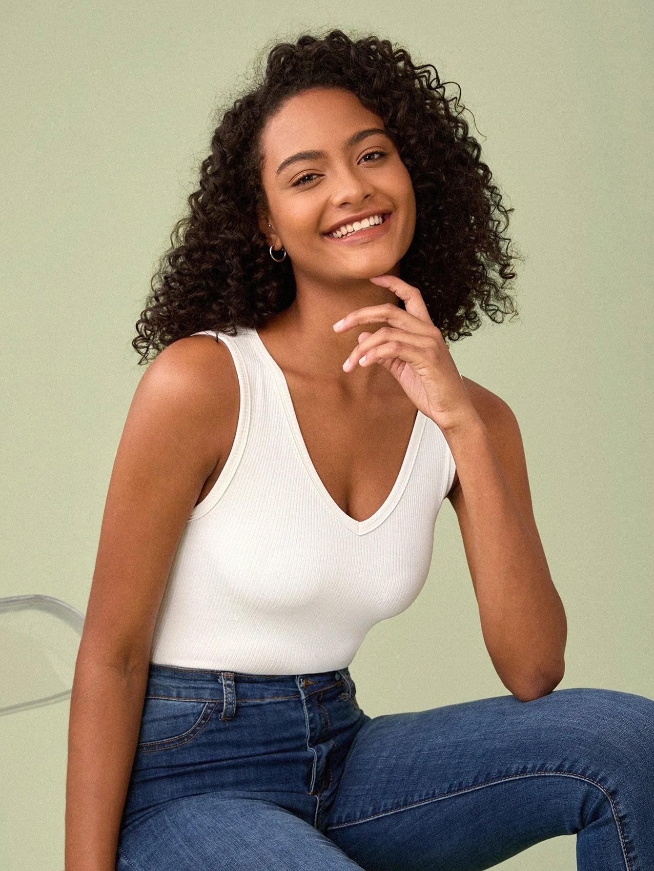 Solid Colored Tank Top Style Bodysuit-Comfy Jumpsuits