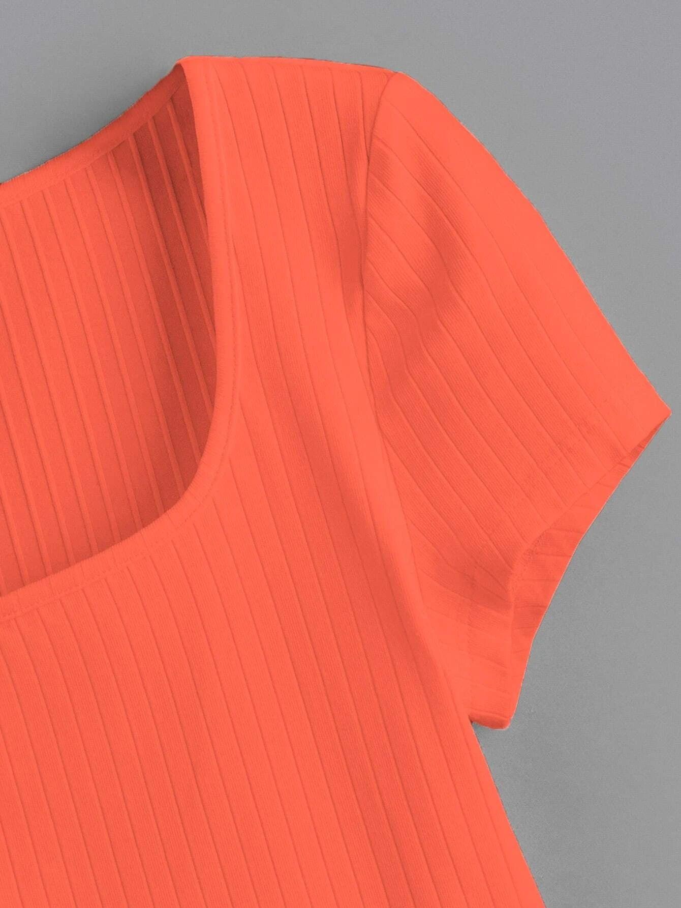 Neck Ribbed Bodysuit-Comfy Jumpsuits