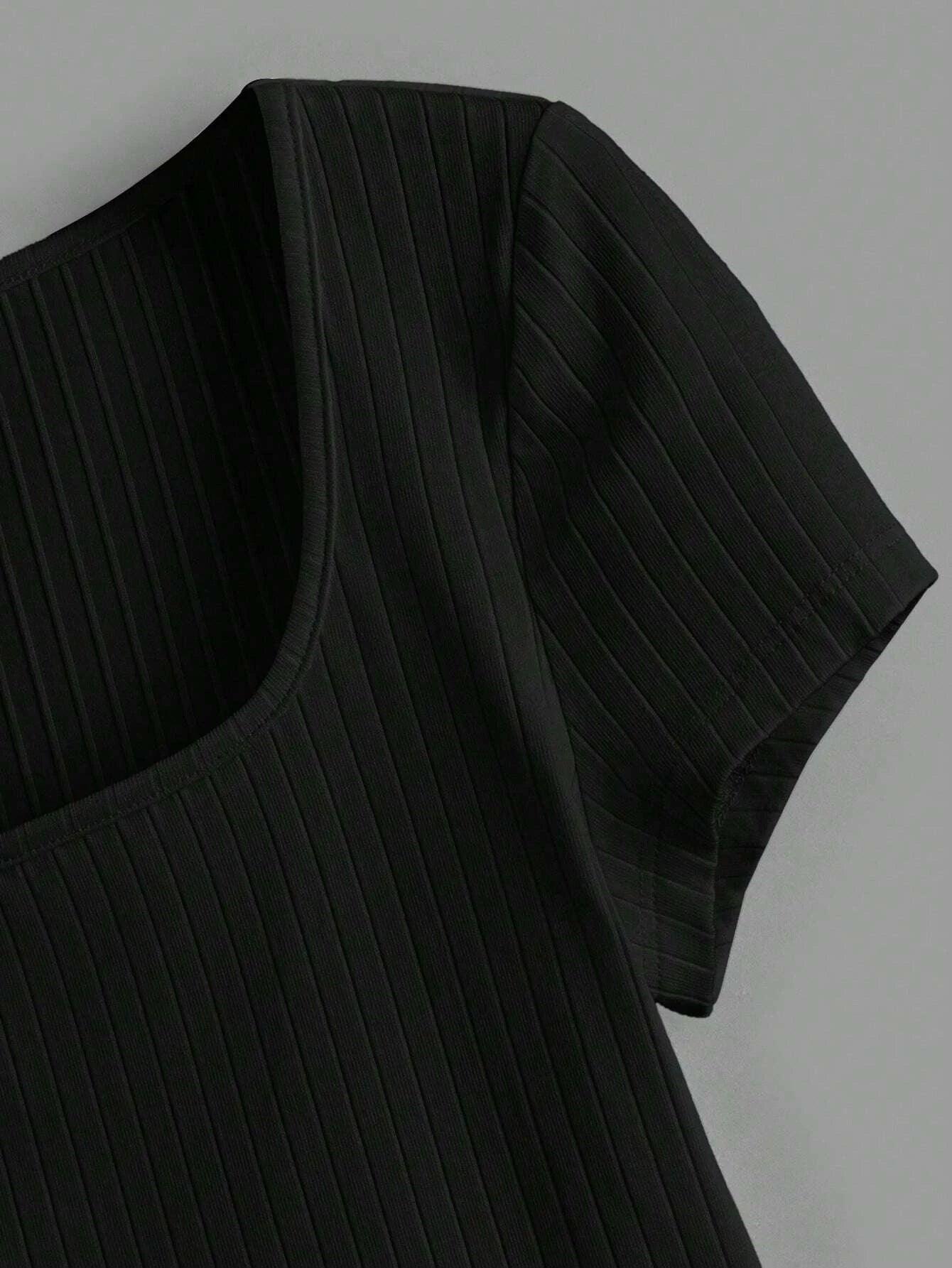 Neck Ribbed Bodysuit-Comfy Jumpsuits