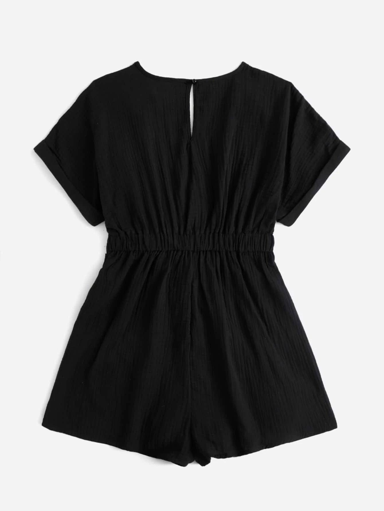 Wrap Around Side Knot Romper-Comfy Jumpsuits