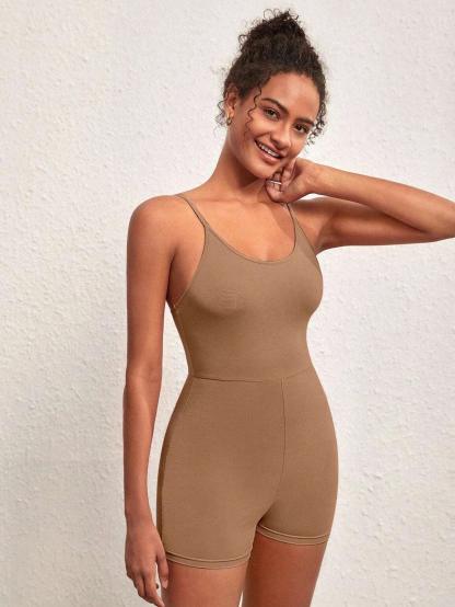 Solid colored Sleeveless Romper-Comfy Jumpsuits