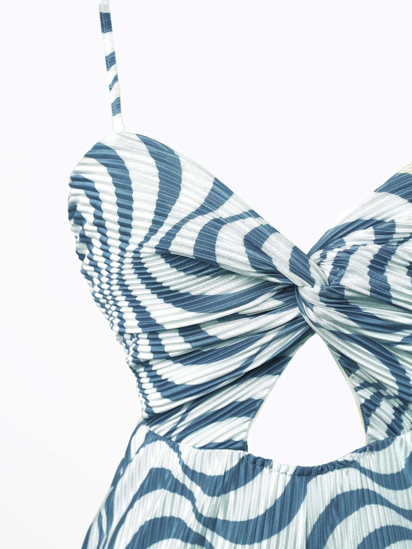 Striped Printed Cami Jumpsuit-Comfy Jumpsuits