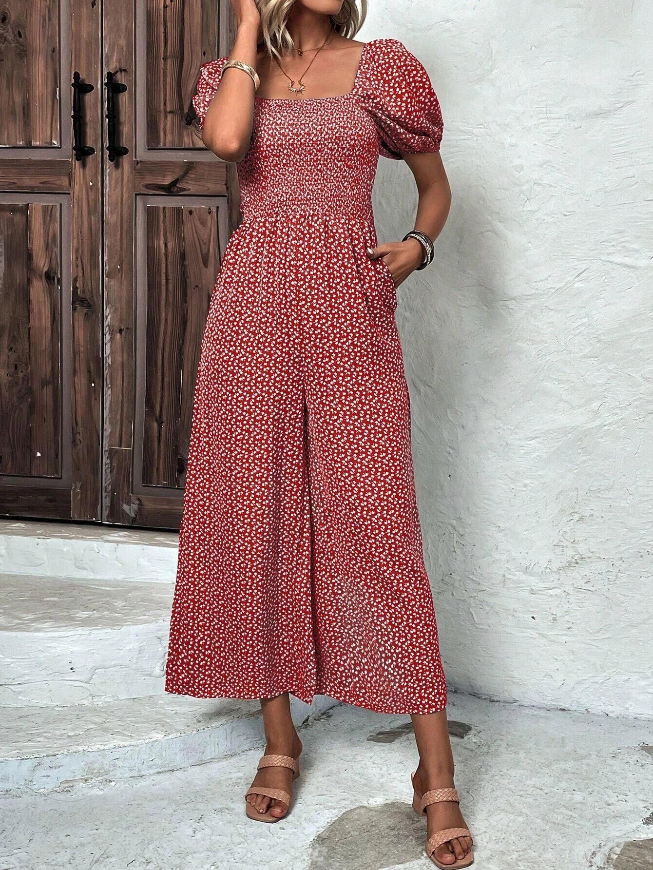 Batwing Sleeve Full Length Jumpsuit-Comfy Jumpsuits