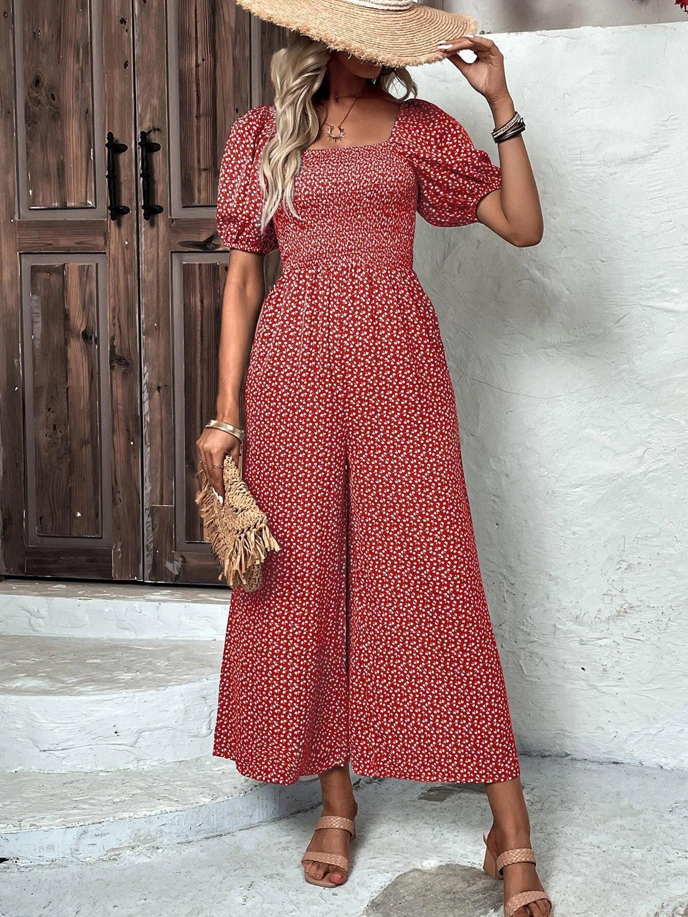 Batwing Sleeve Full Length Jumpsuit-Comfy Jumpsuits