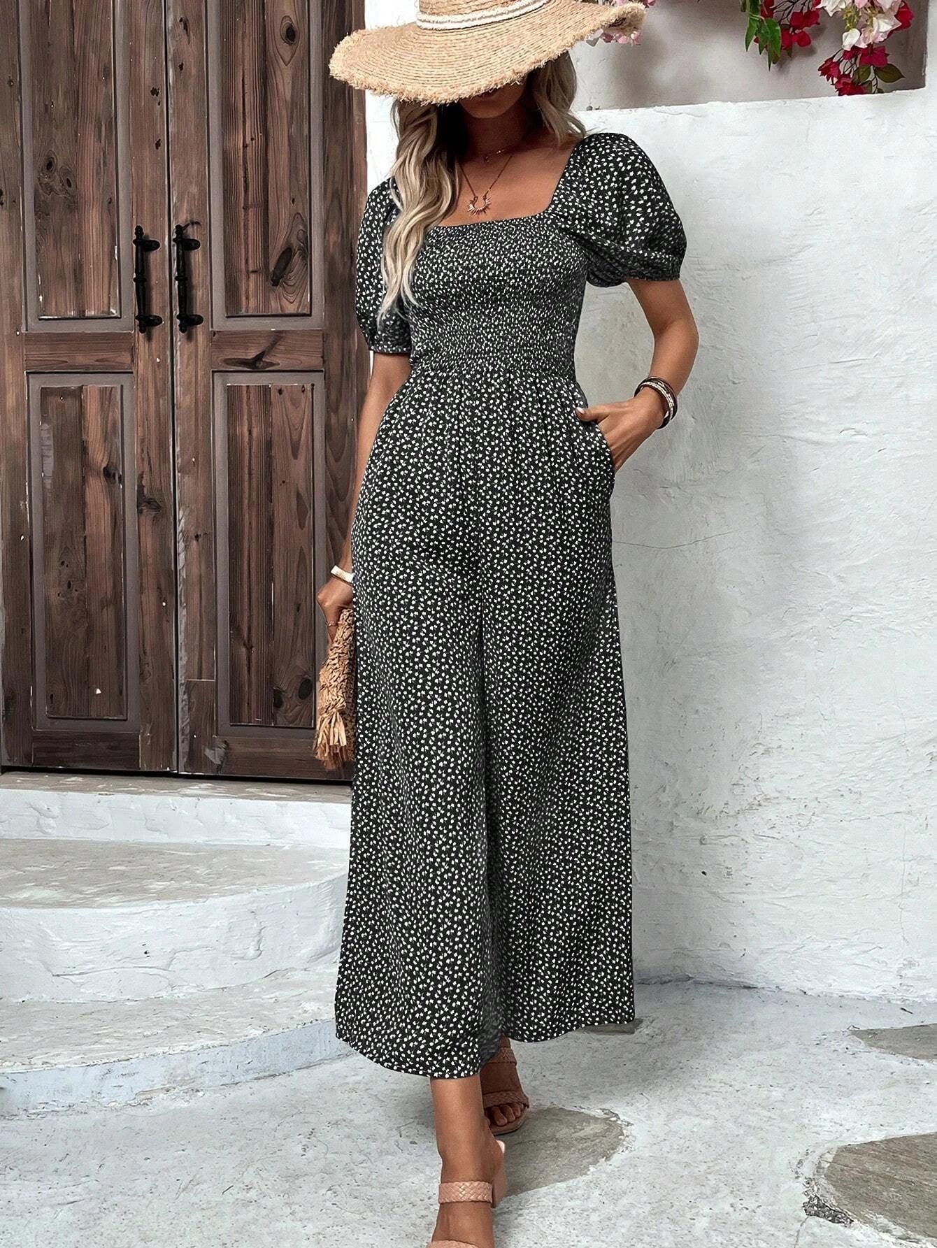 Batwing Sleeve Full Length Jumpsuit-Comfy Jumpsuits